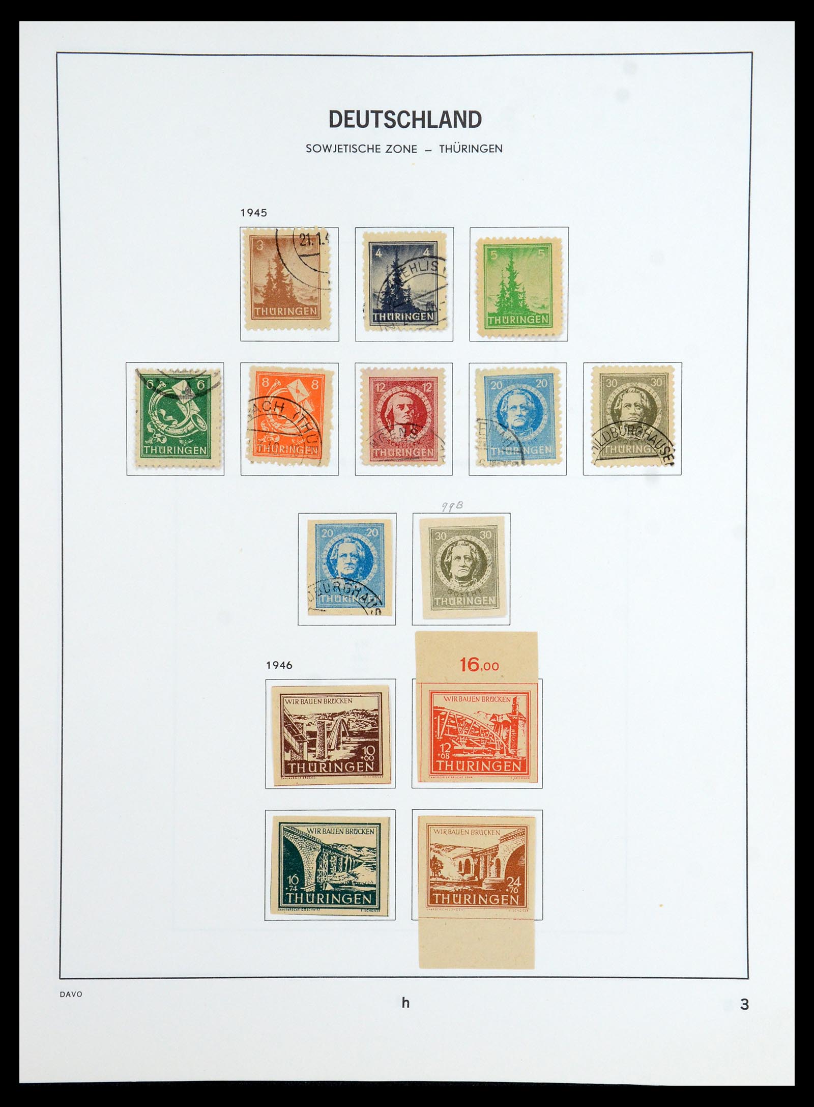 35827 010 - Postzegelverzameling 35827 Sovjetzone en DDR 1945-1990.