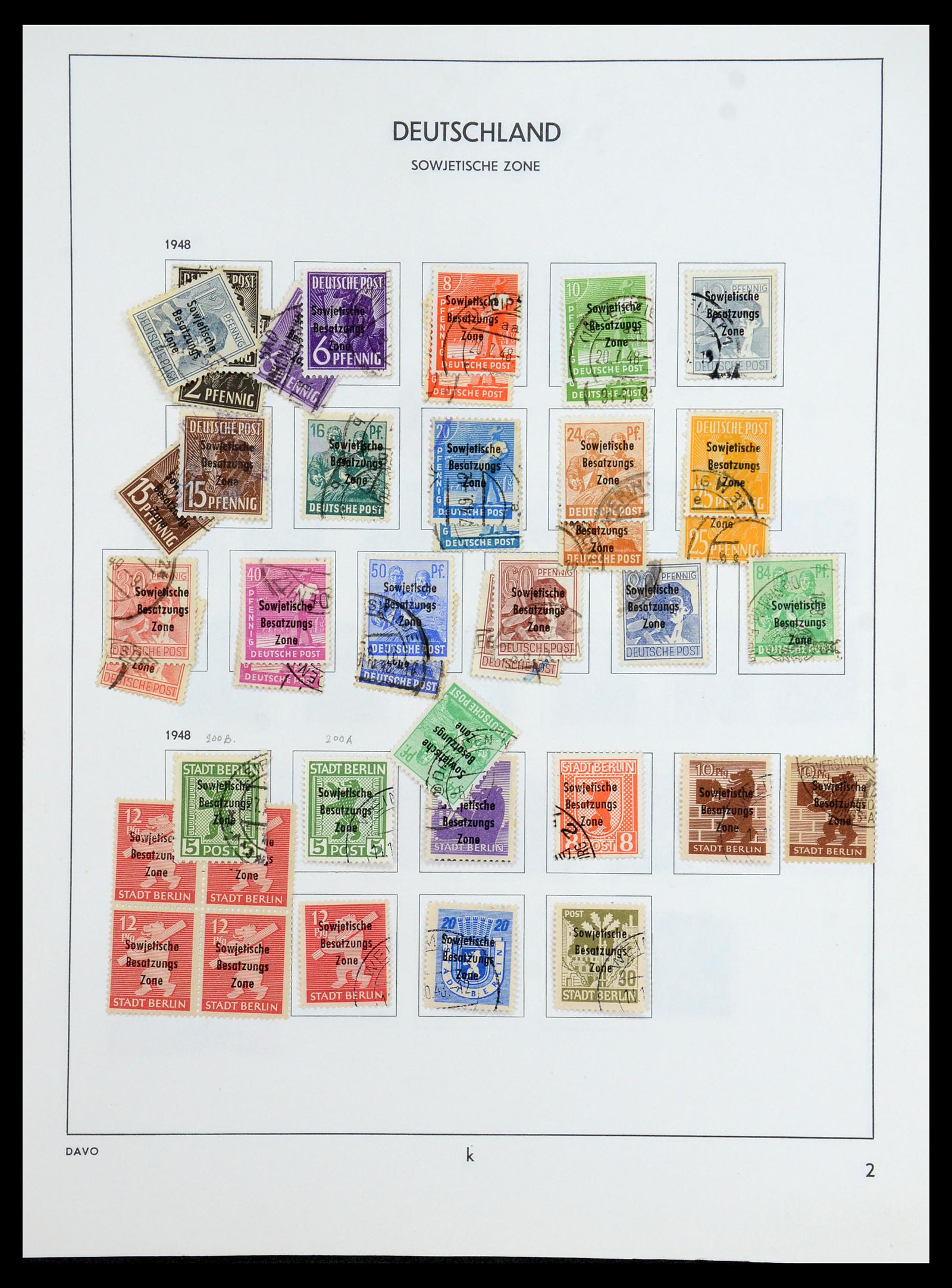 35827 012 - Postzegelverzameling 35827 Sovjetzone en DDR 1945-1990.