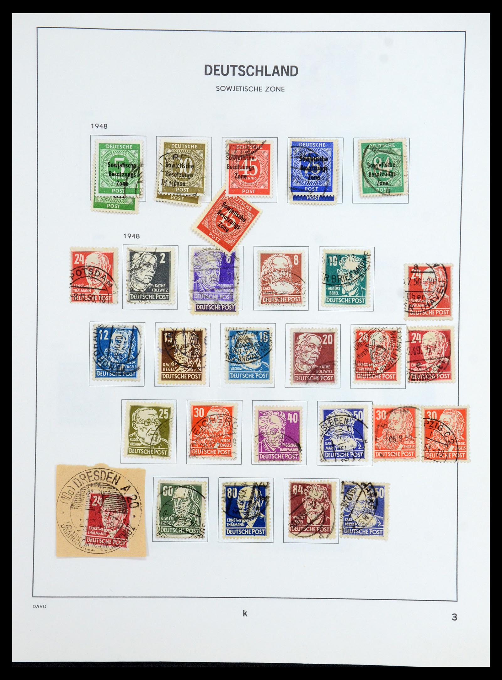 35827 013 - Postzegelverzameling 35827 Sovjetzone en DDR 1945-1990.