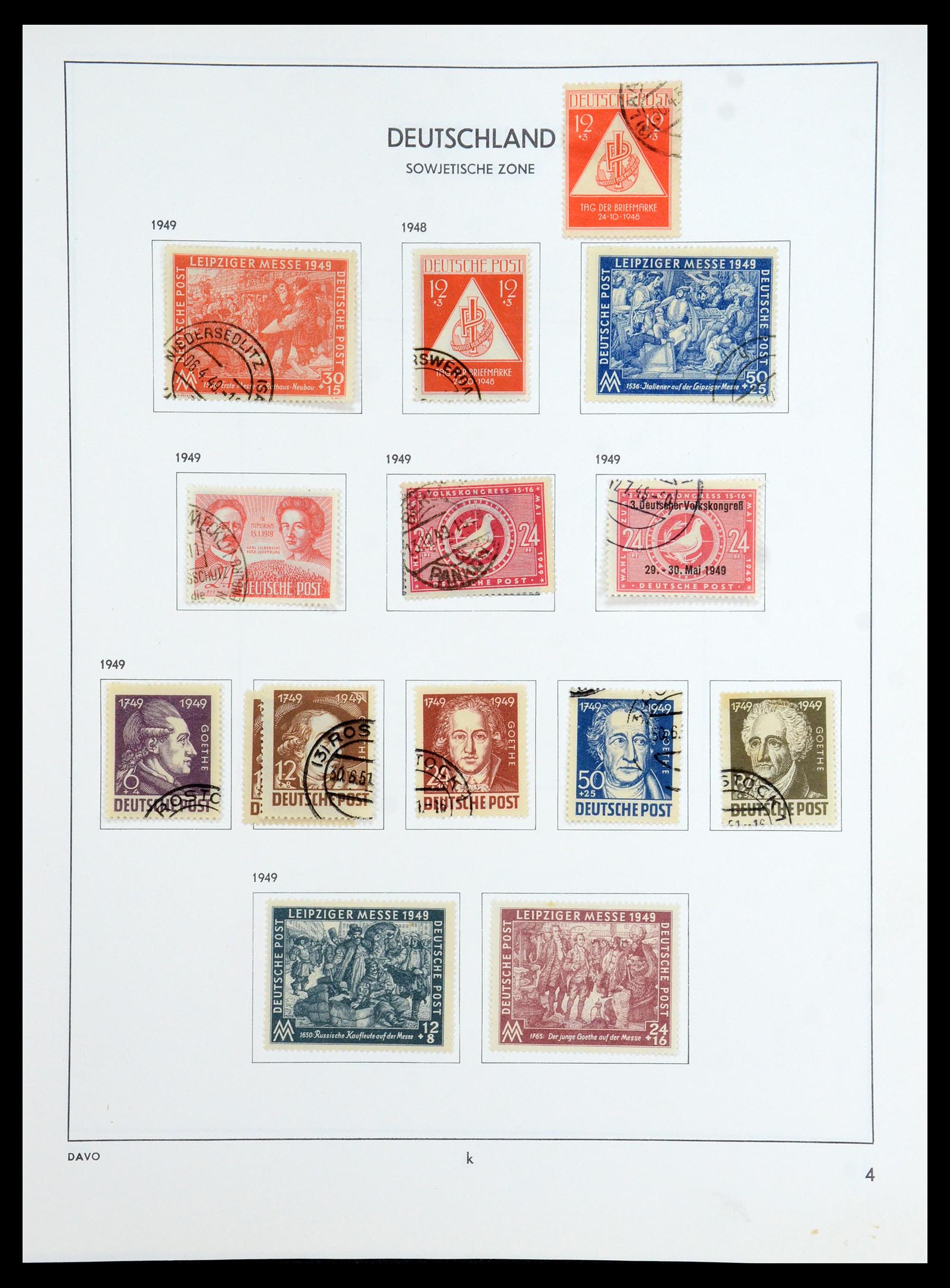 35827 014 - Postzegelverzameling 35827 Sovjetzone en DDR 1945-1990.