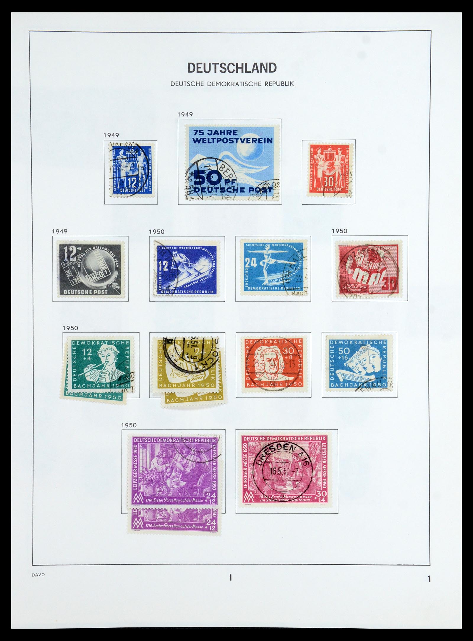 35827 015 - Postzegelverzameling 35827 Sovjetzone en DDR 1945-1990.