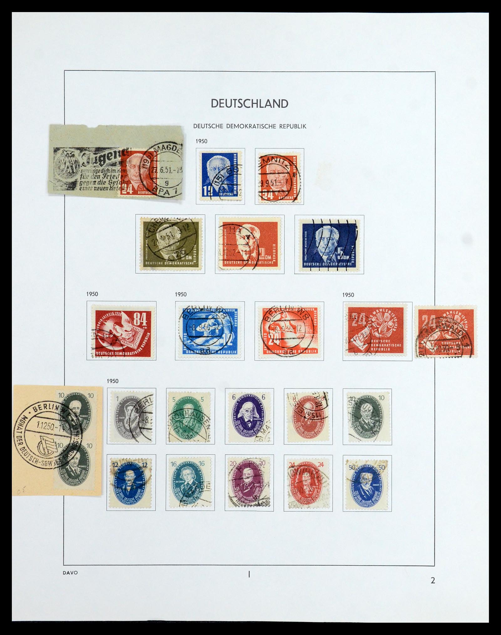 35827 016 - Postzegelverzameling 35827 Sovjetzone en DDR 1945-1990.