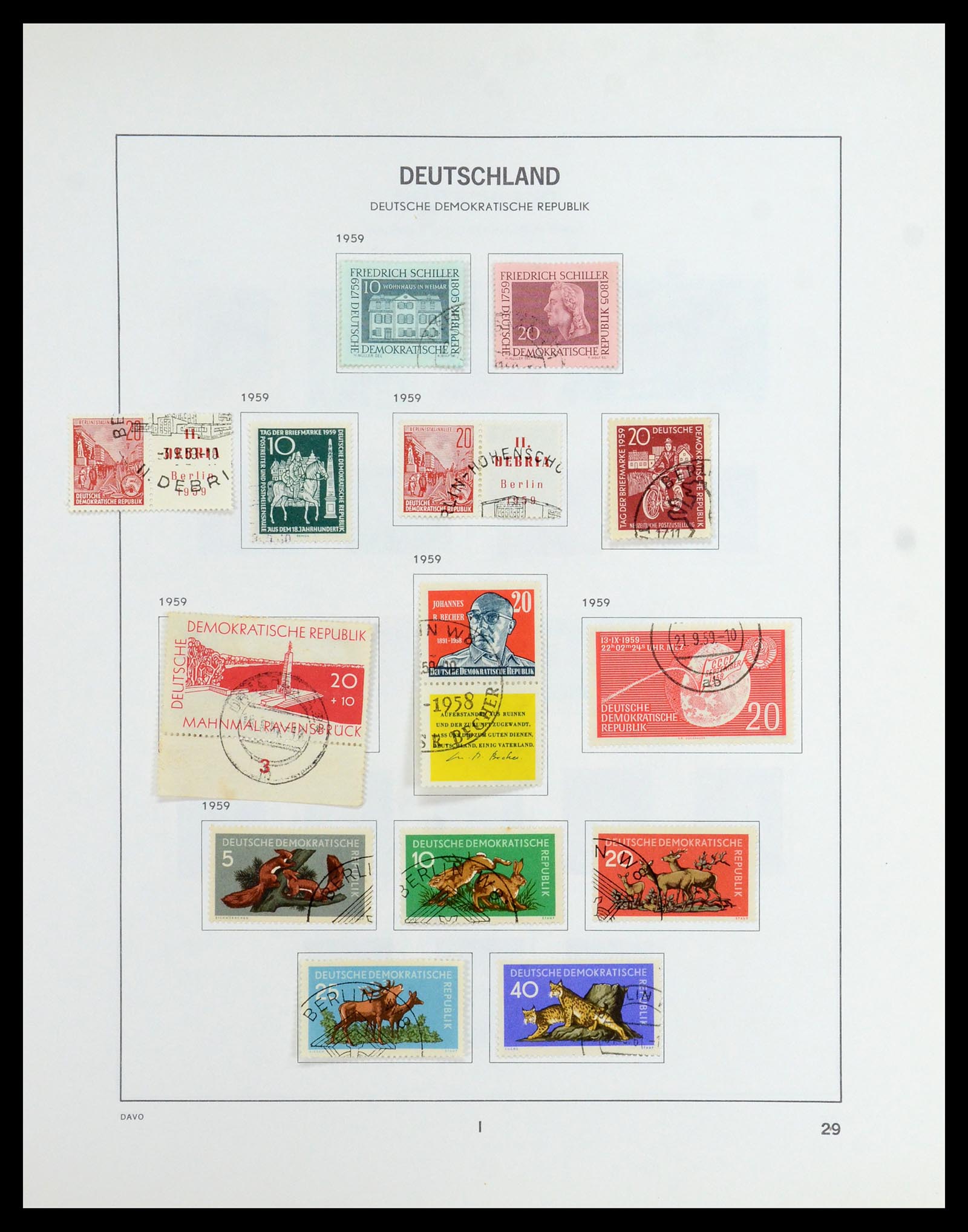 35827 043 - Postzegelverzameling 35827 Sovjetzone en DDR 1945-1990.