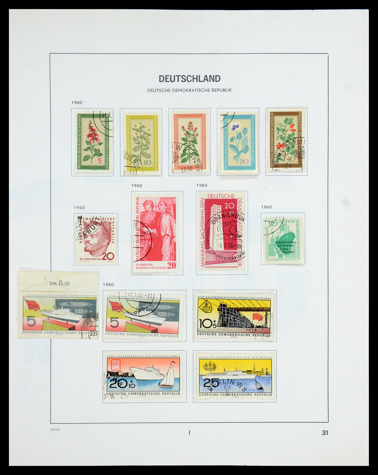 35827 045 - Postzegelverzameling 35827 Sovjetzone en DDR 1945-1990.