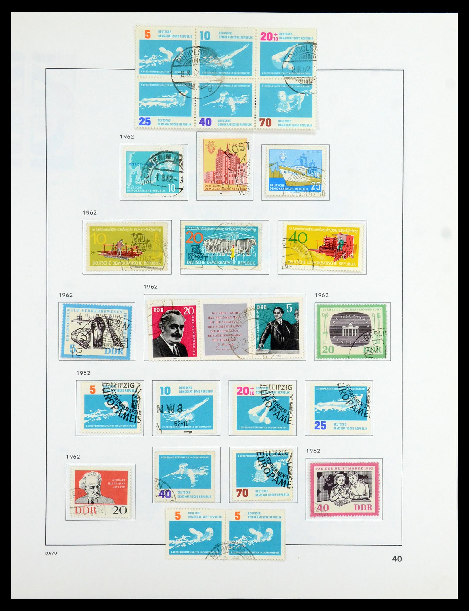 35827 054 - Postzegelverzameling 35827 Sovjetzone en DDR 1945-1990.