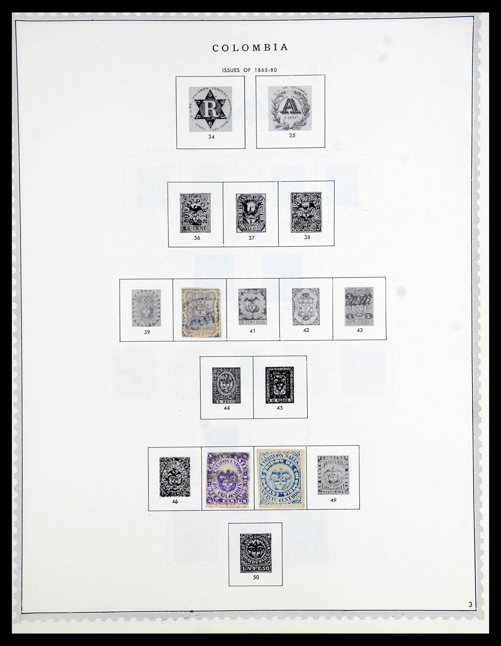 35828 003 - Postzegelverzameling 35828 Colombia en Staten 1859-1971.