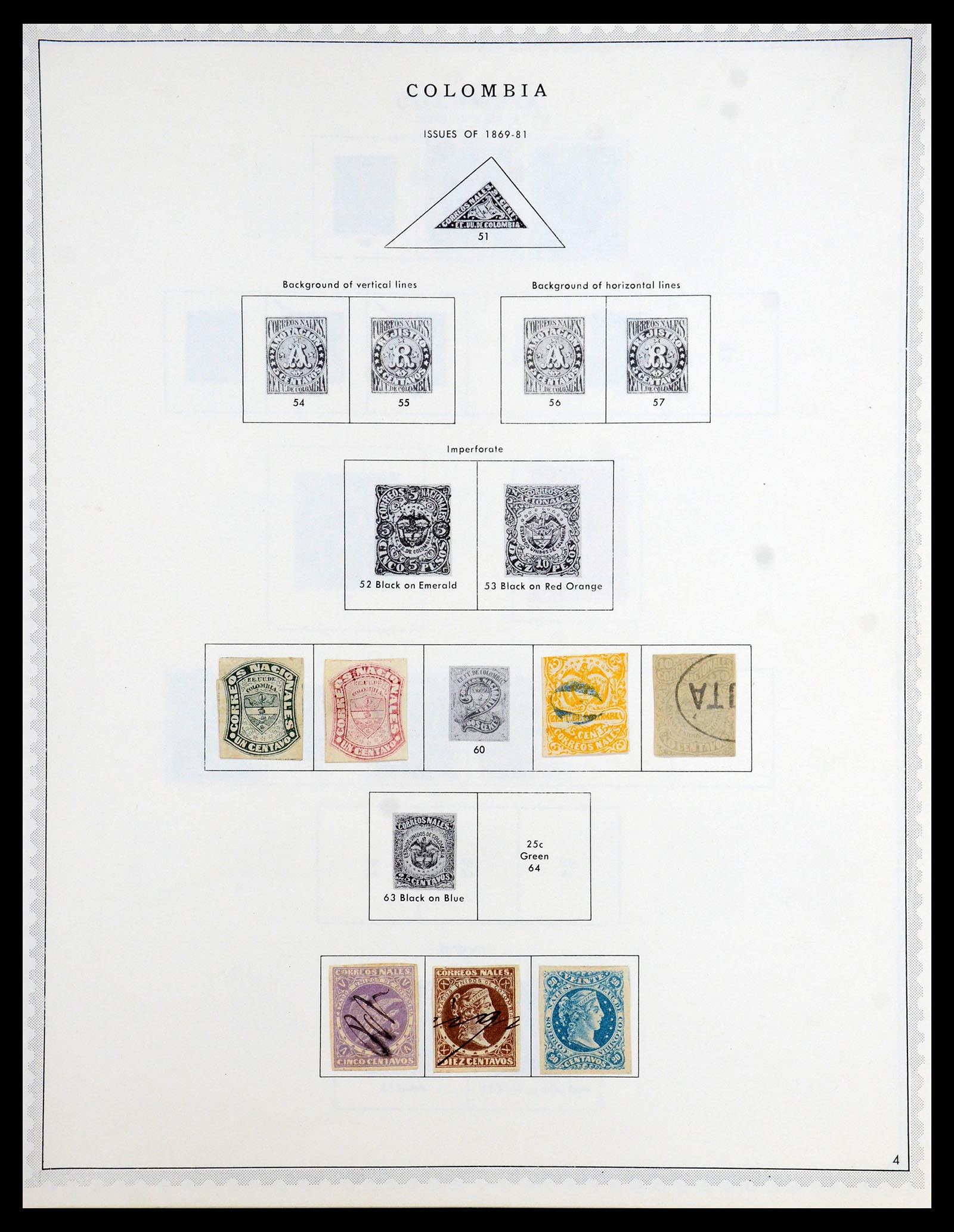 35828 004 - Postzegelverzameling 35828 Colombia en Staten 1859-1971.
