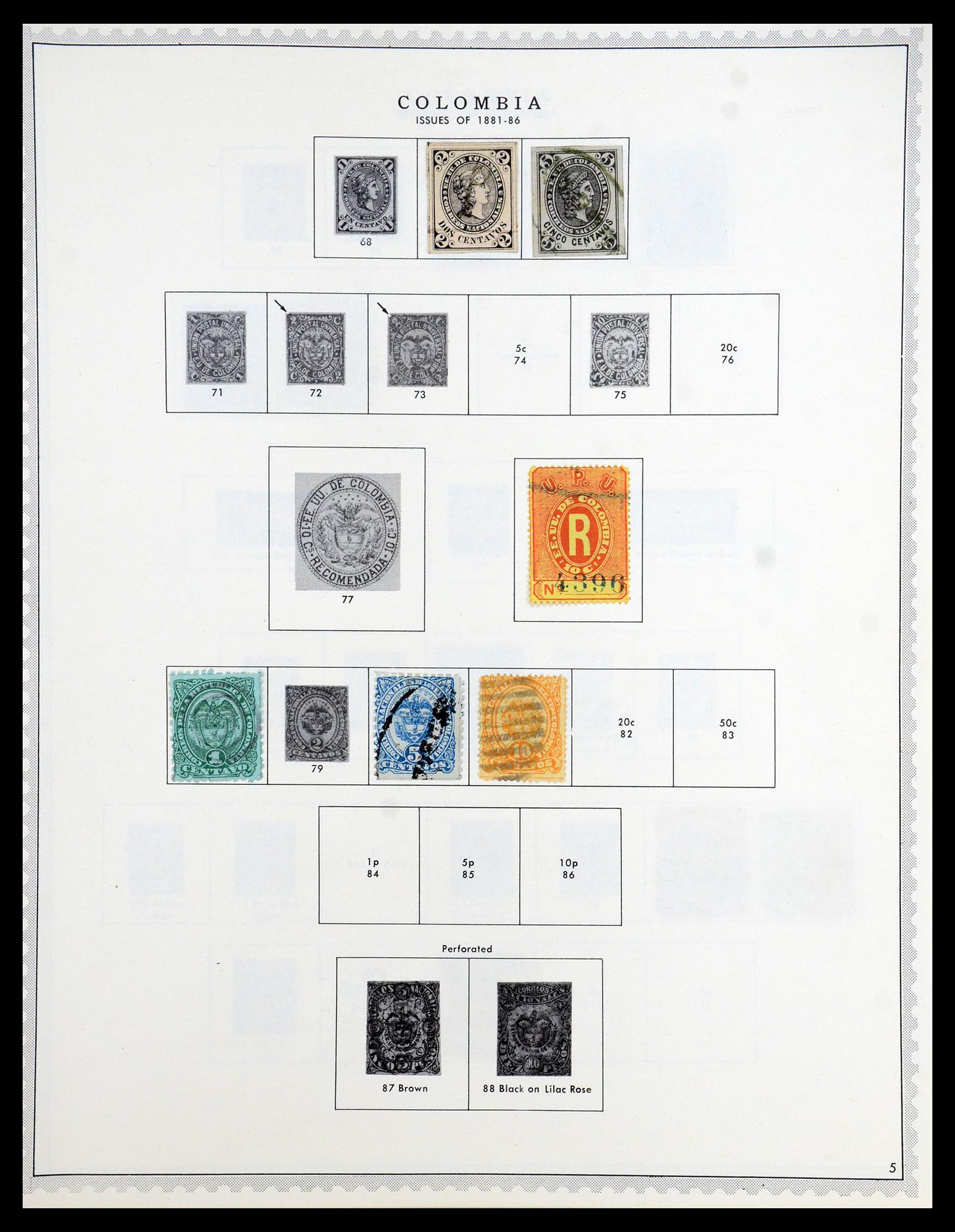 35828 005 - Postzegelverzameling 35828 Colombia en Staten 1859-1971.