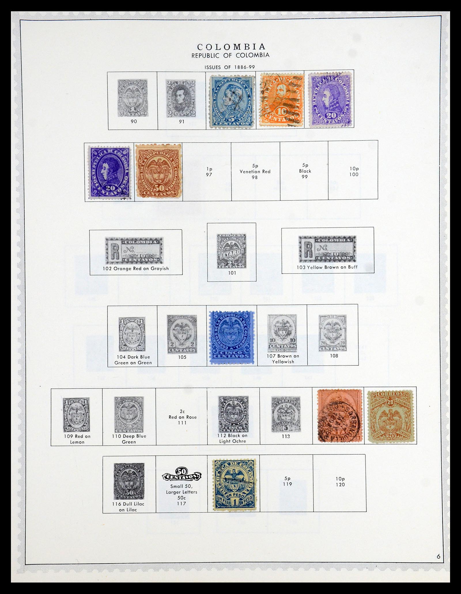 35828 006 - Postzegelverzameling 35828 Colombia en Staten 1859-1971.