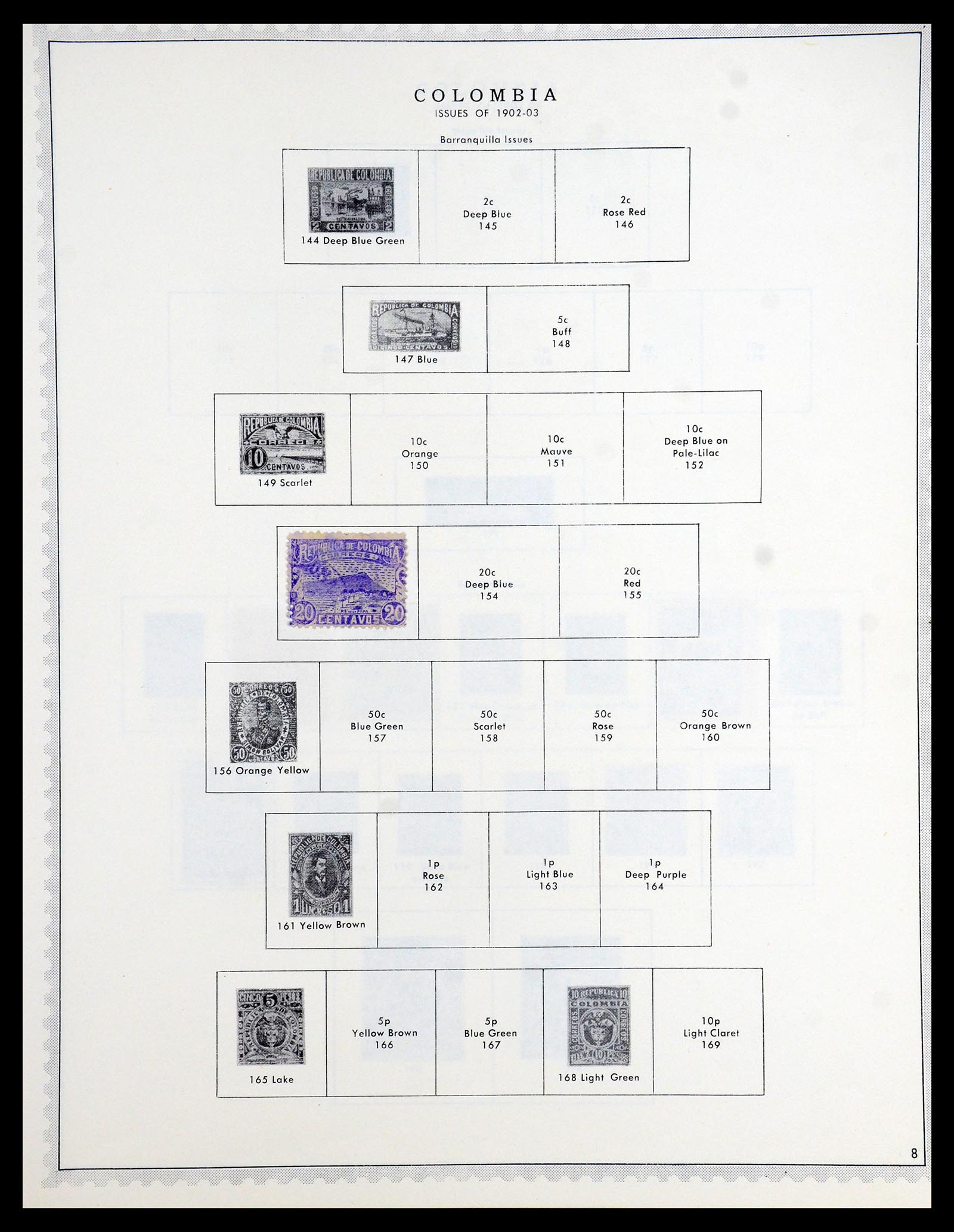 35828 008 - Stamp Collection 35828 Colombia and States 1859-1971.