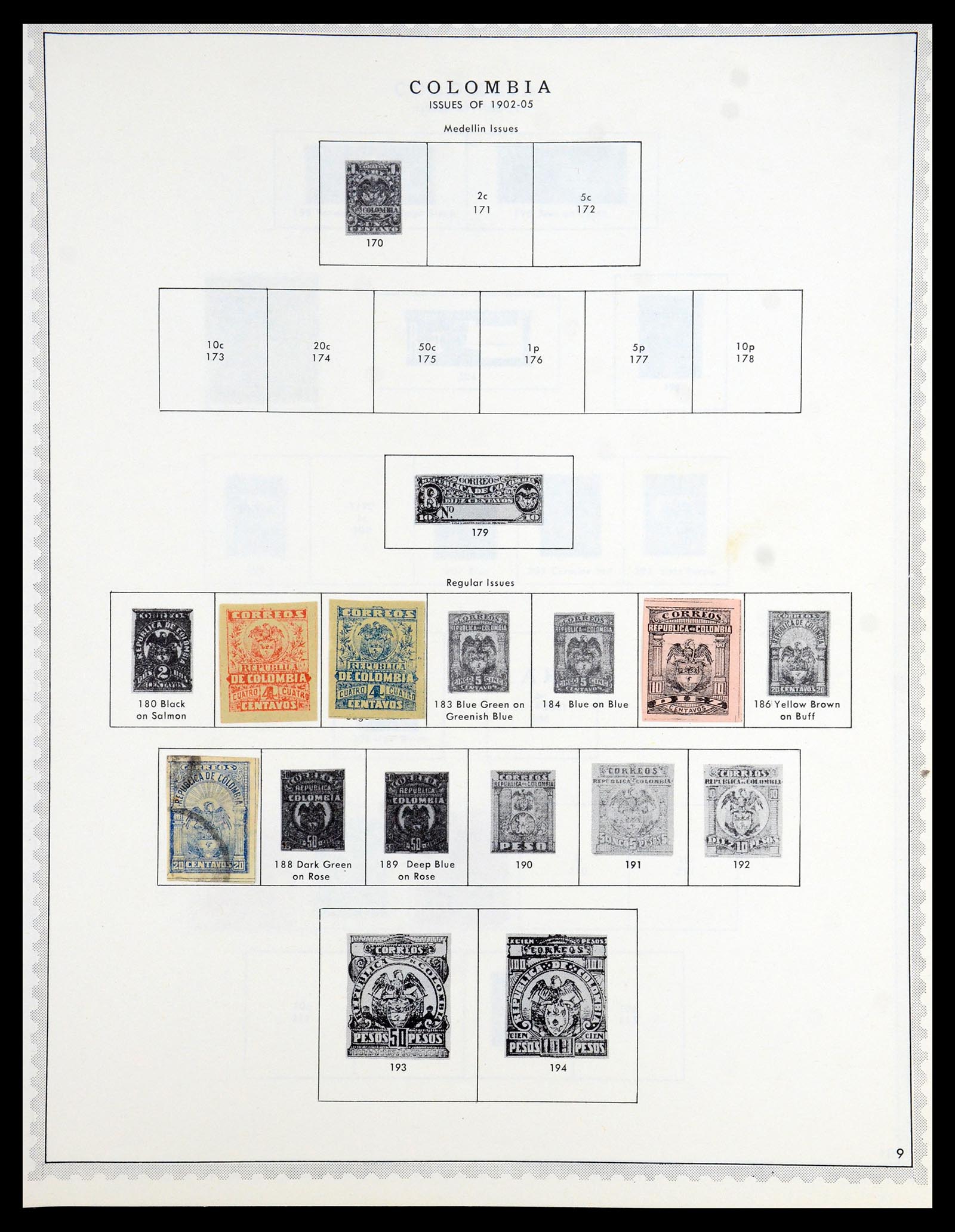 35828 009 - Postzegelverzameling 35828 Colombia en Staten 1859-1971.