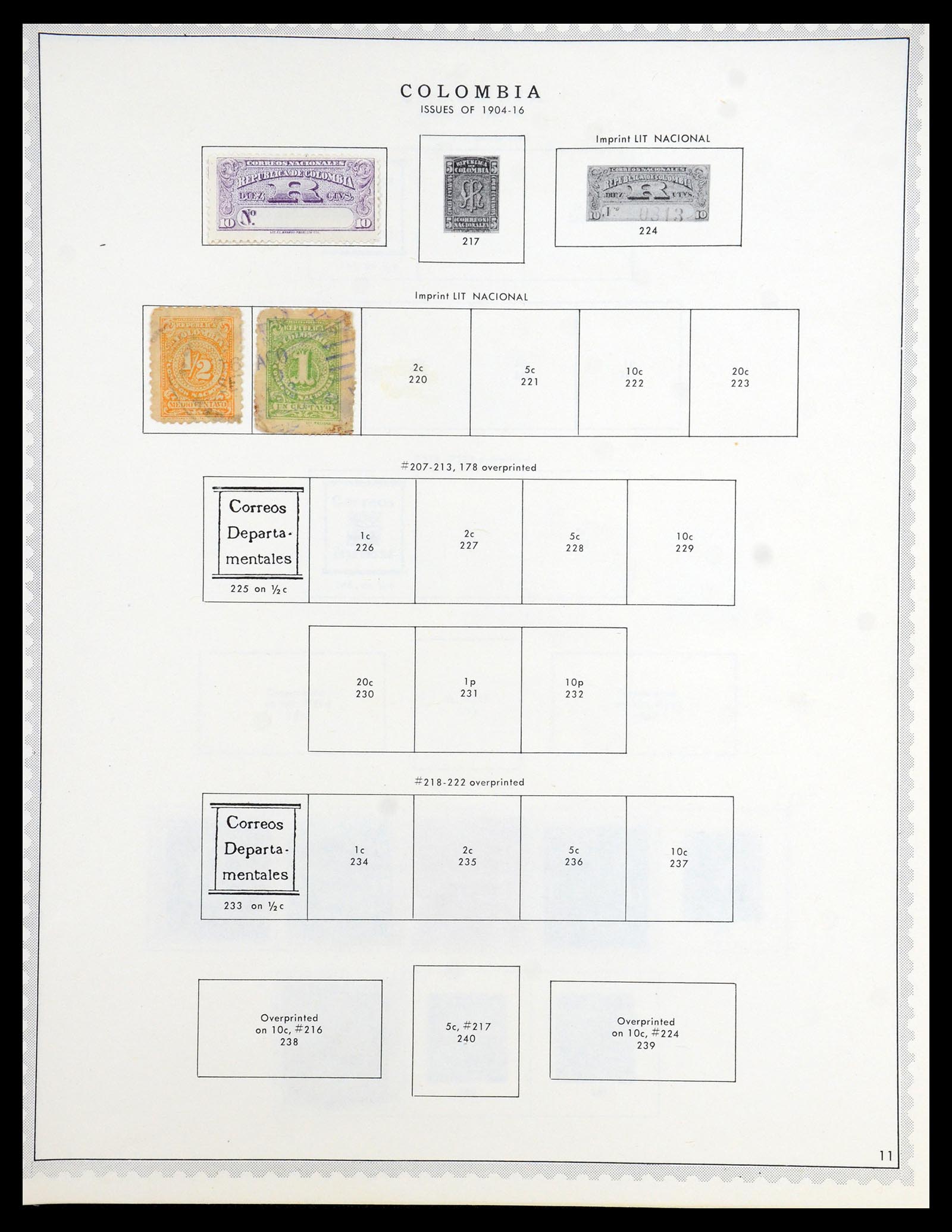 35828 011 - Postzegelverzameling 35828 Colombia en Staten 1859-1971.