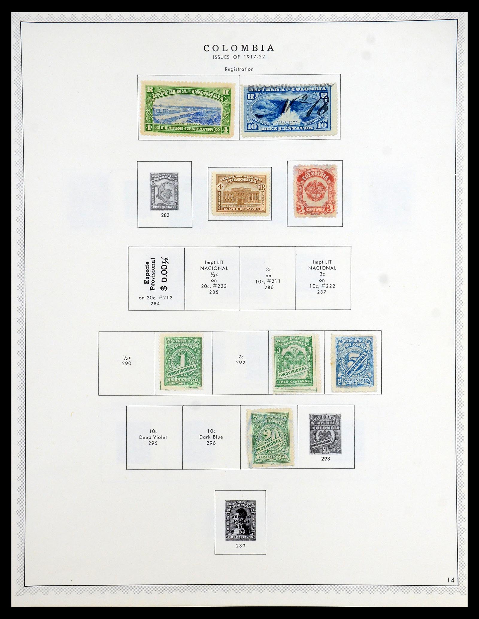 35828 014 - Stamp Collection 35828 Colombia and States 1859-1971.