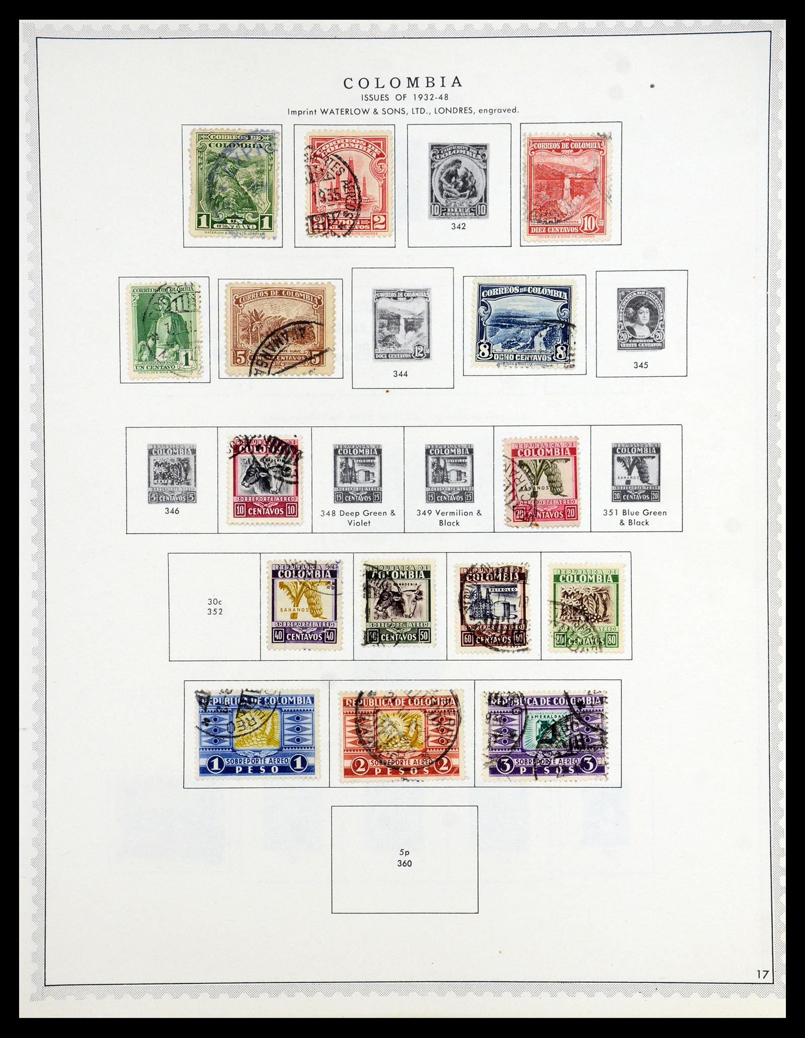 35828 017 - Postzegelverzameling 35828 Colombia en Staten 1859-1971.