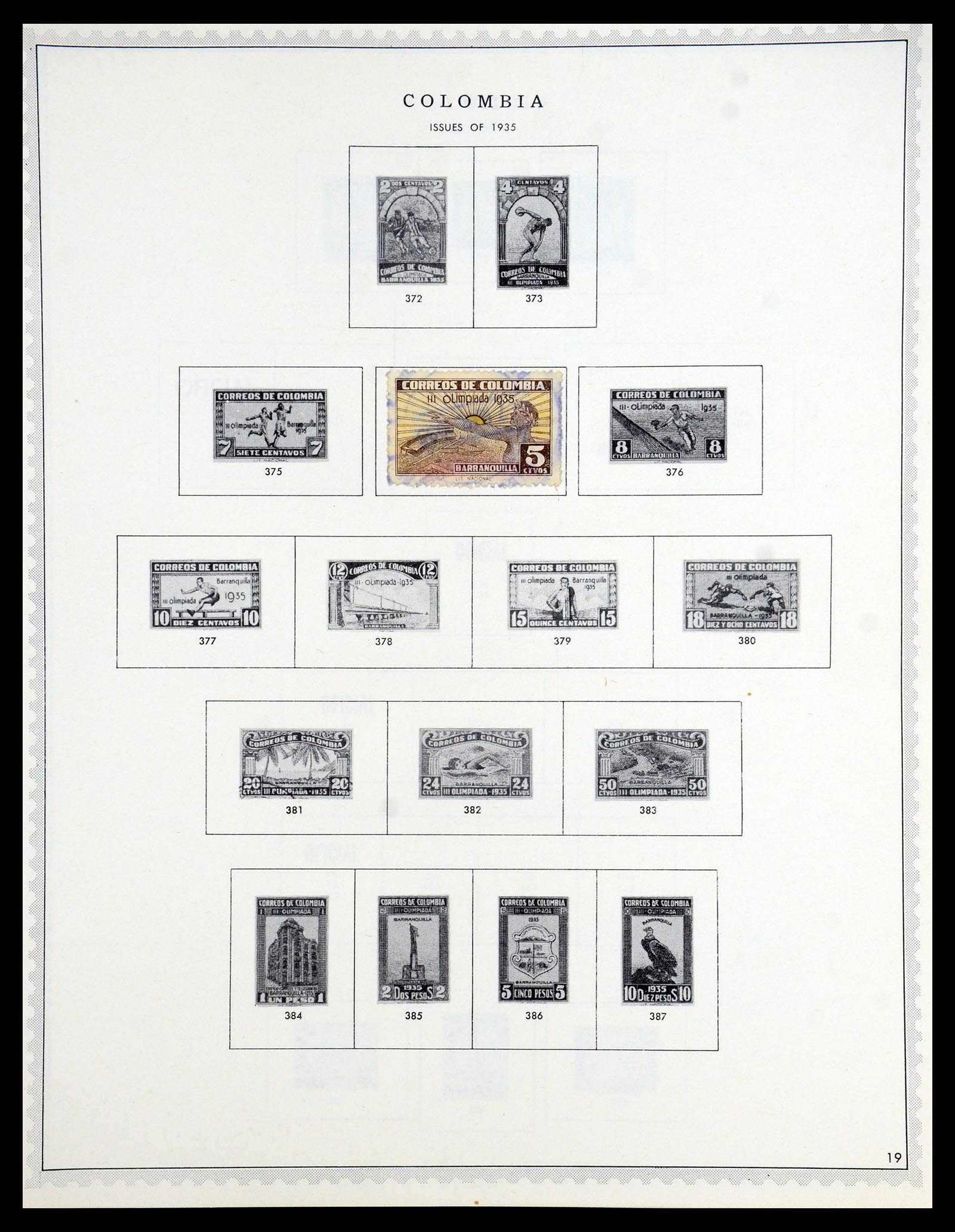 35828 019 - Postzegelverzameling 35828 Colombia en Staten 1859-1971.