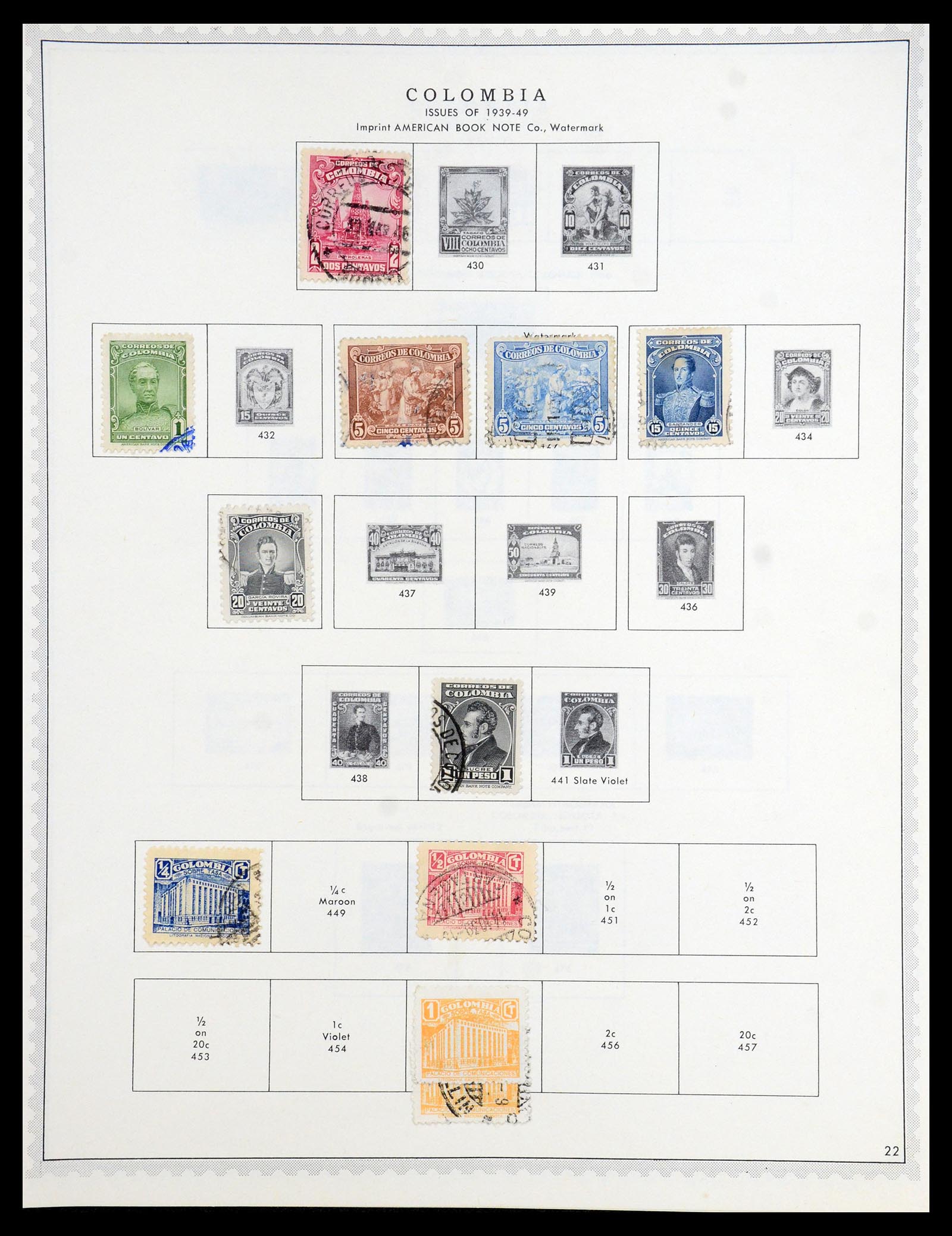 35828 021 - Postzegelverzameling 35828 Colombia en Staten 1859-1971.