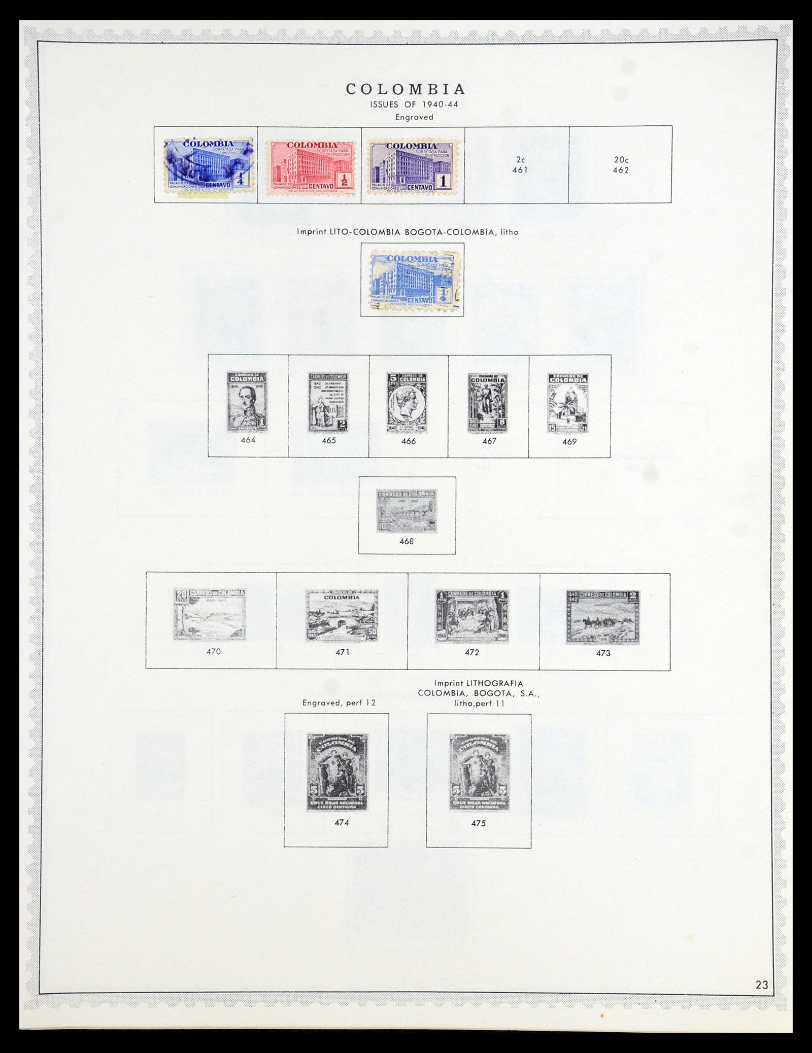35828 022 - Stamp Collection 35828 Colombia and States 1859-1971.