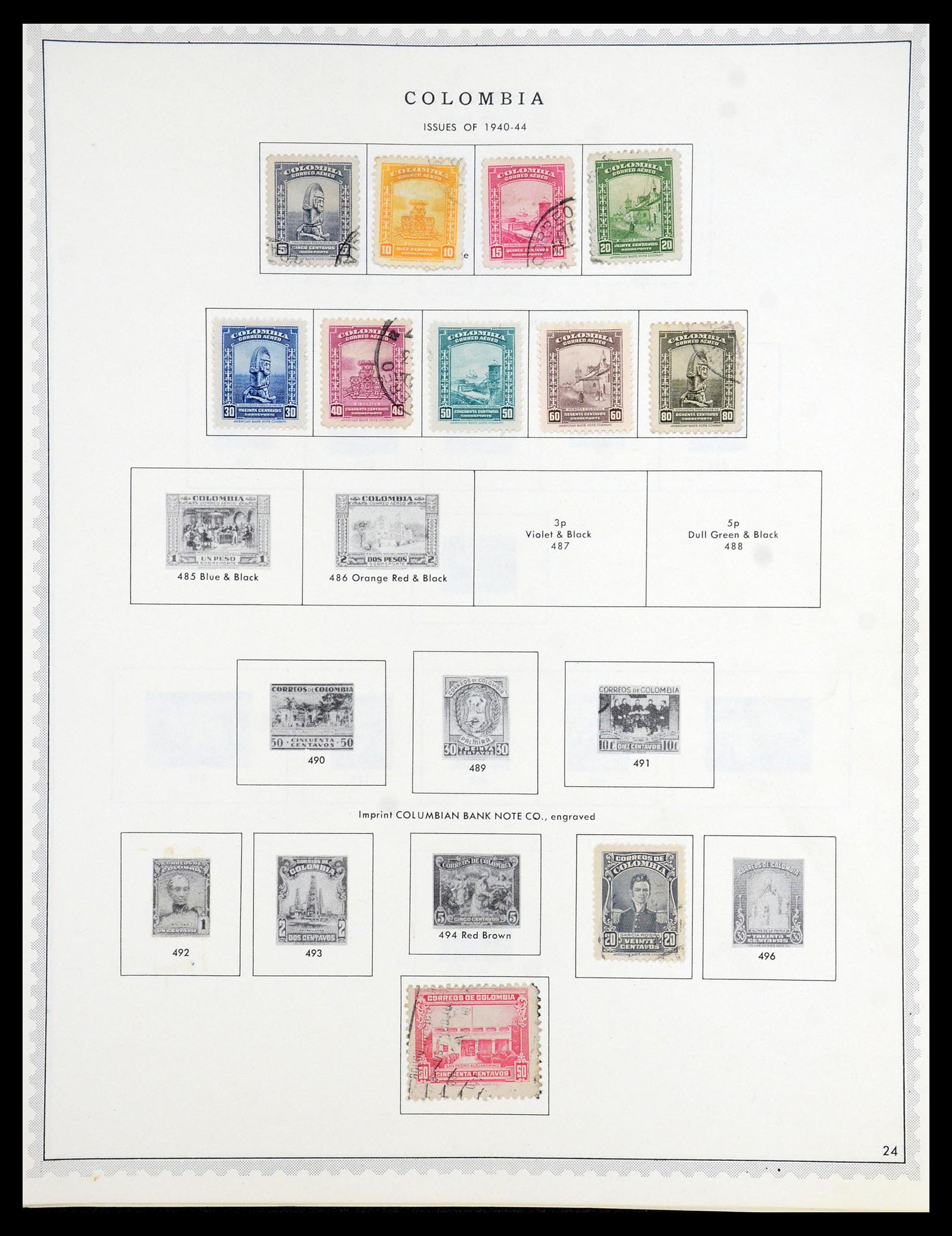 35828 023 - Postzegelverzameling 35828 Colombia en Staten 1859-1971.