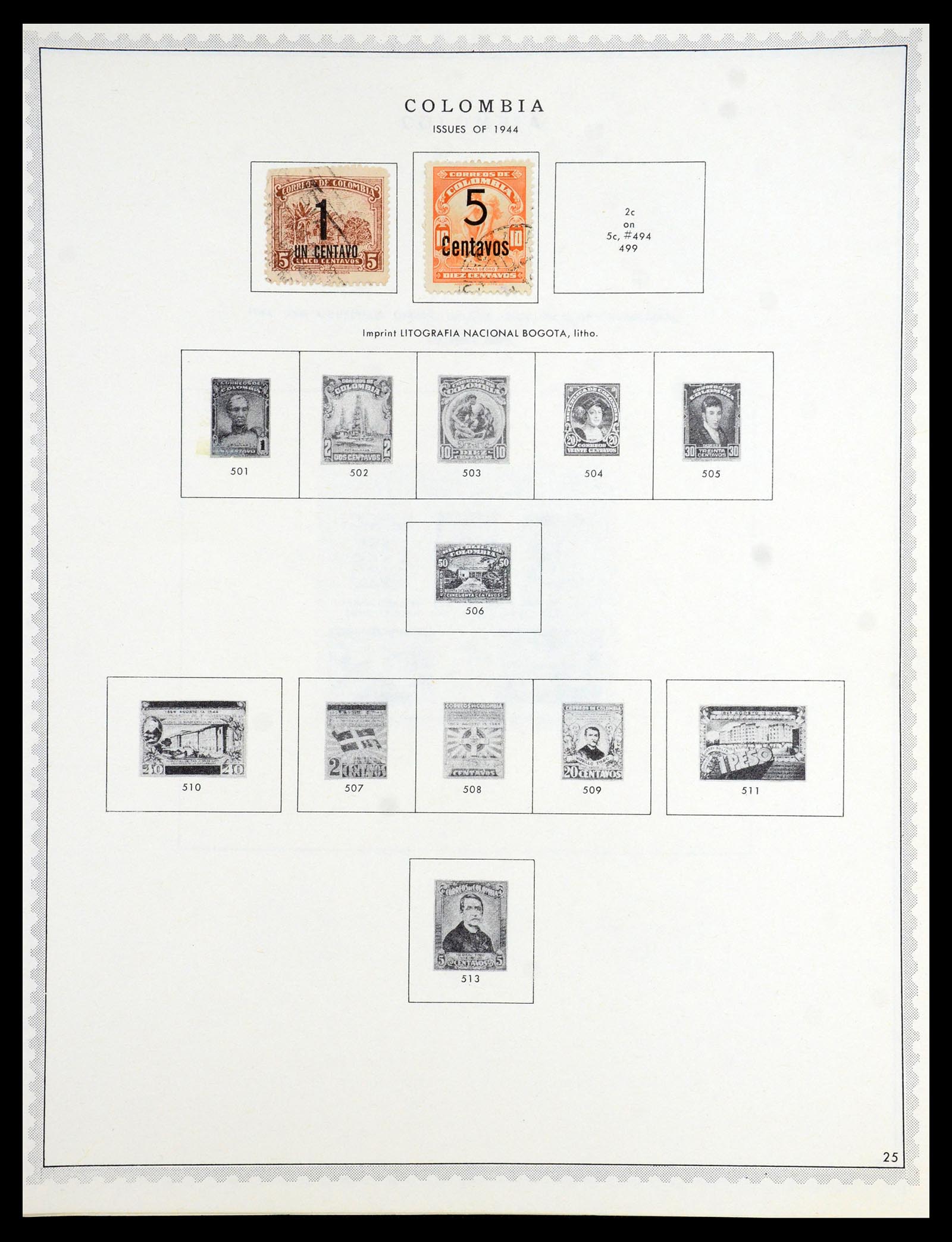 35828 024 - Postzegelverzameling 35828 Colombia en Staten 1859-1971.