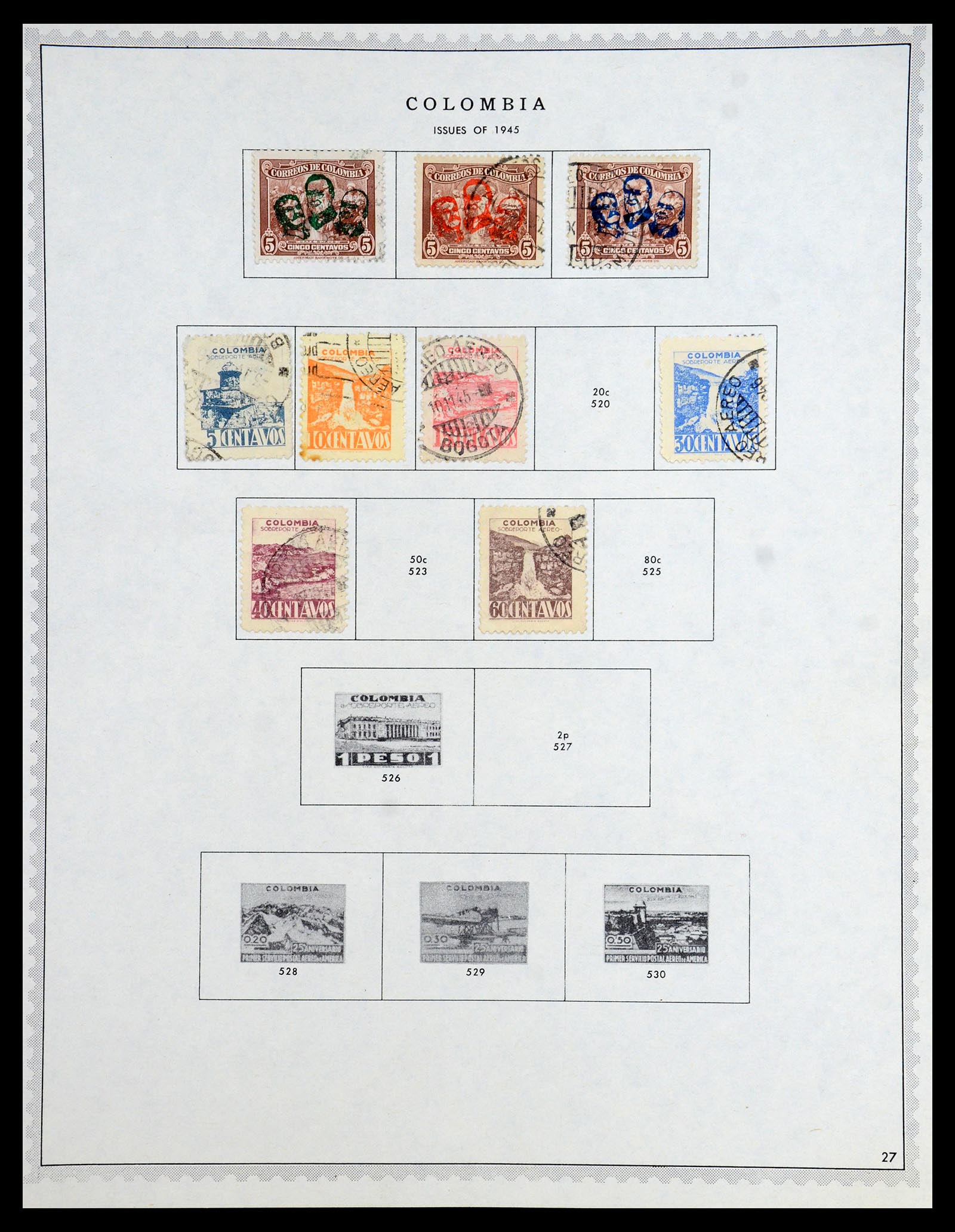 35828 025 - Postzegelverzameling 35828 Colombia en Staten 1859-1971.