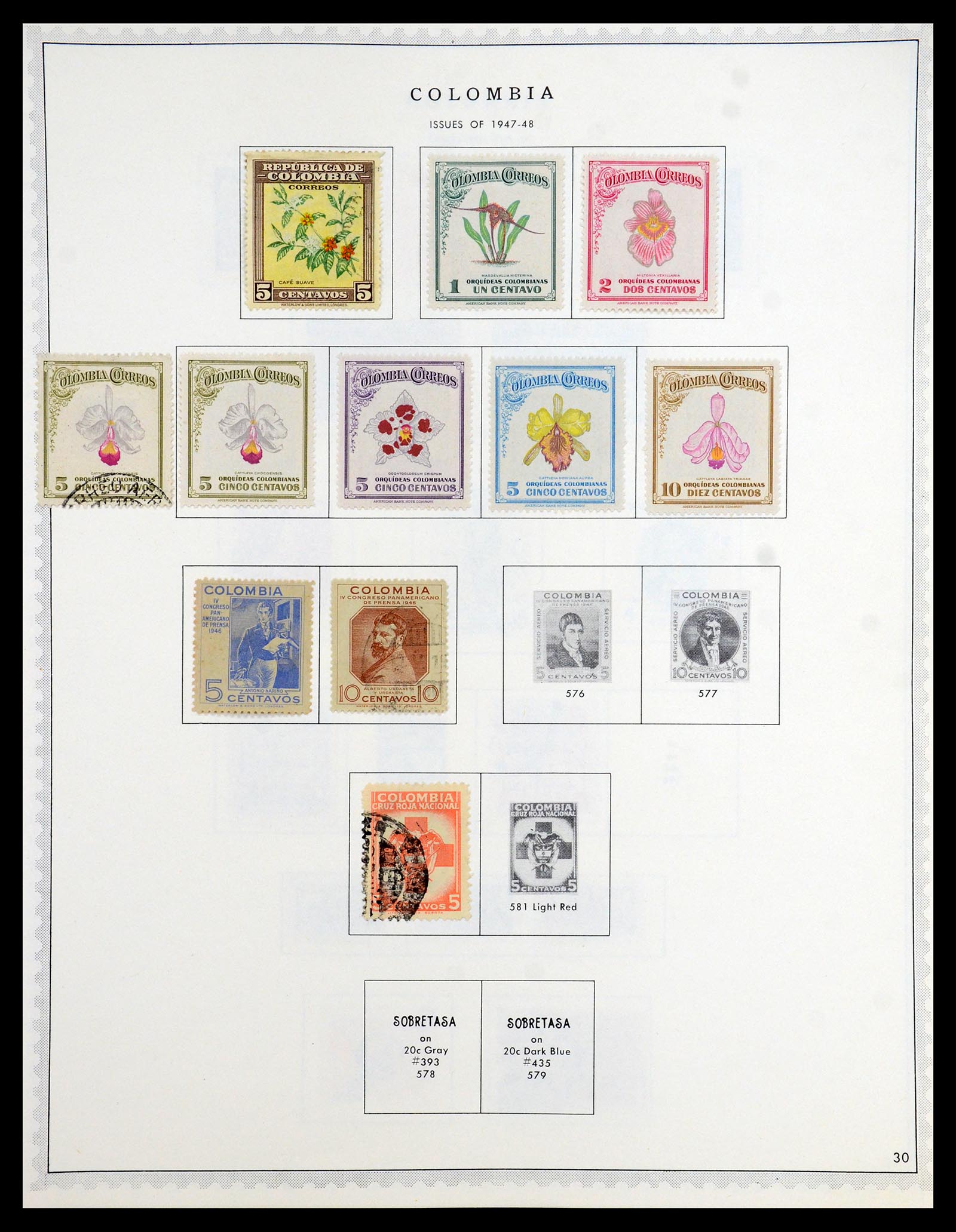 35828 028 - Postzegelverzameling 35828 Colombia en Staten 1859-1971.