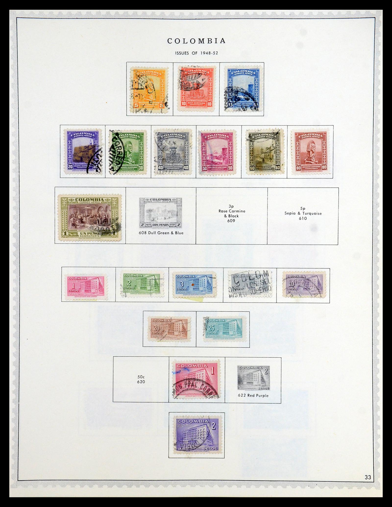 35828 030 - Stamp Collection 35828 Colombia and States 1859-1971.