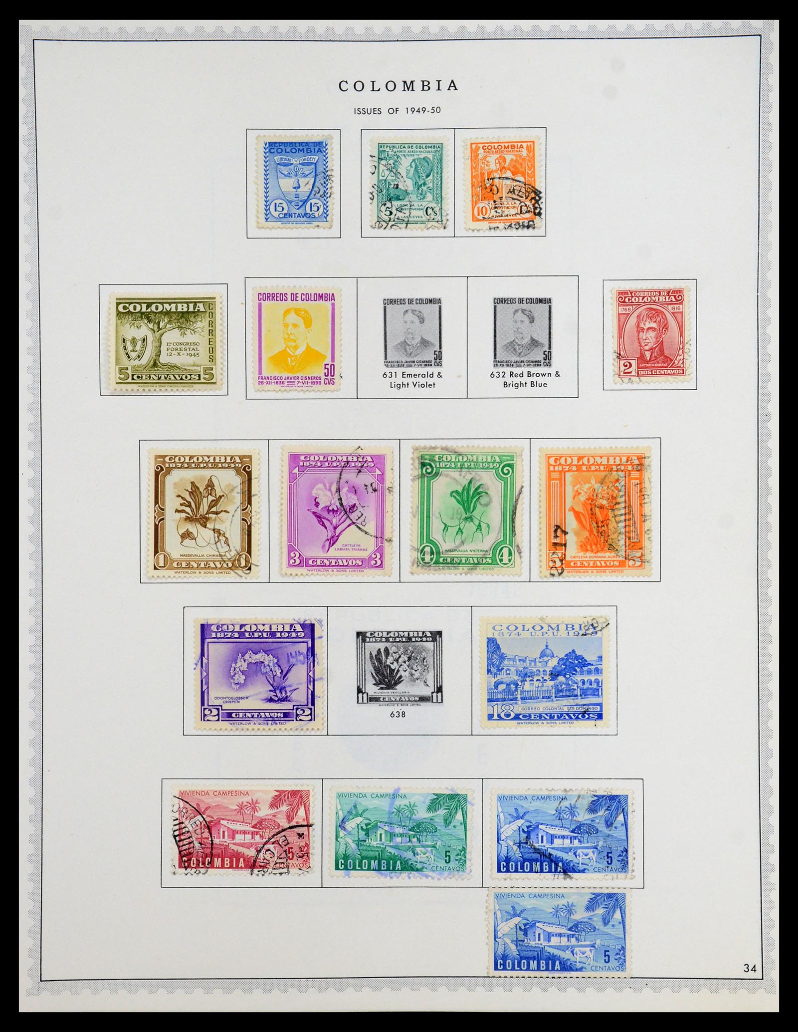 35828 031 - Postzegelverzameling 35828 Colombia en Staten 1859-1971.