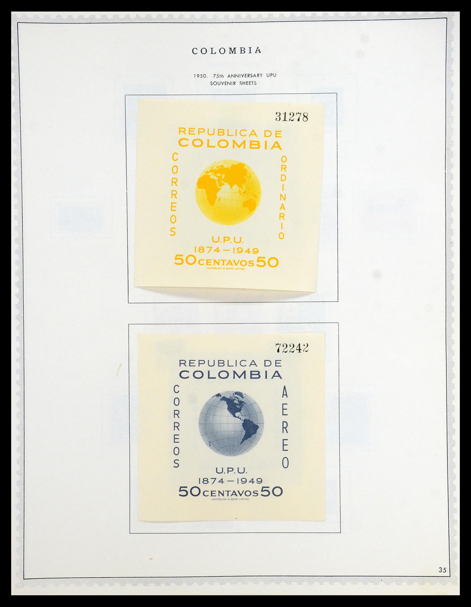 35828 032 - Postzegelverzameling 35828 Colombia en Staten 1859-1971.