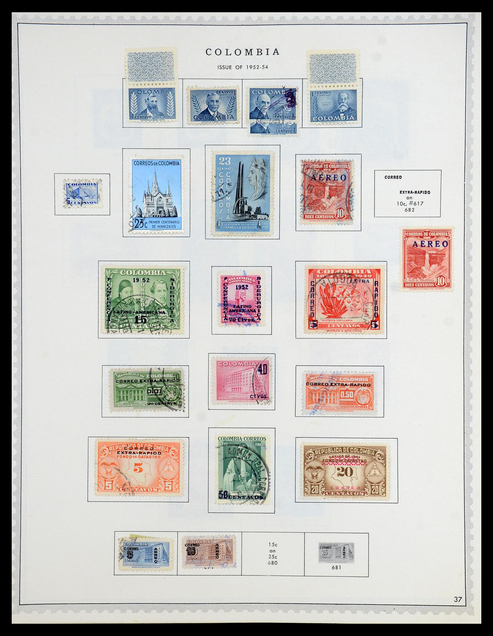 35828 034 - Postzegelverzameling 35828 Colombia en Staten 1859-1971.