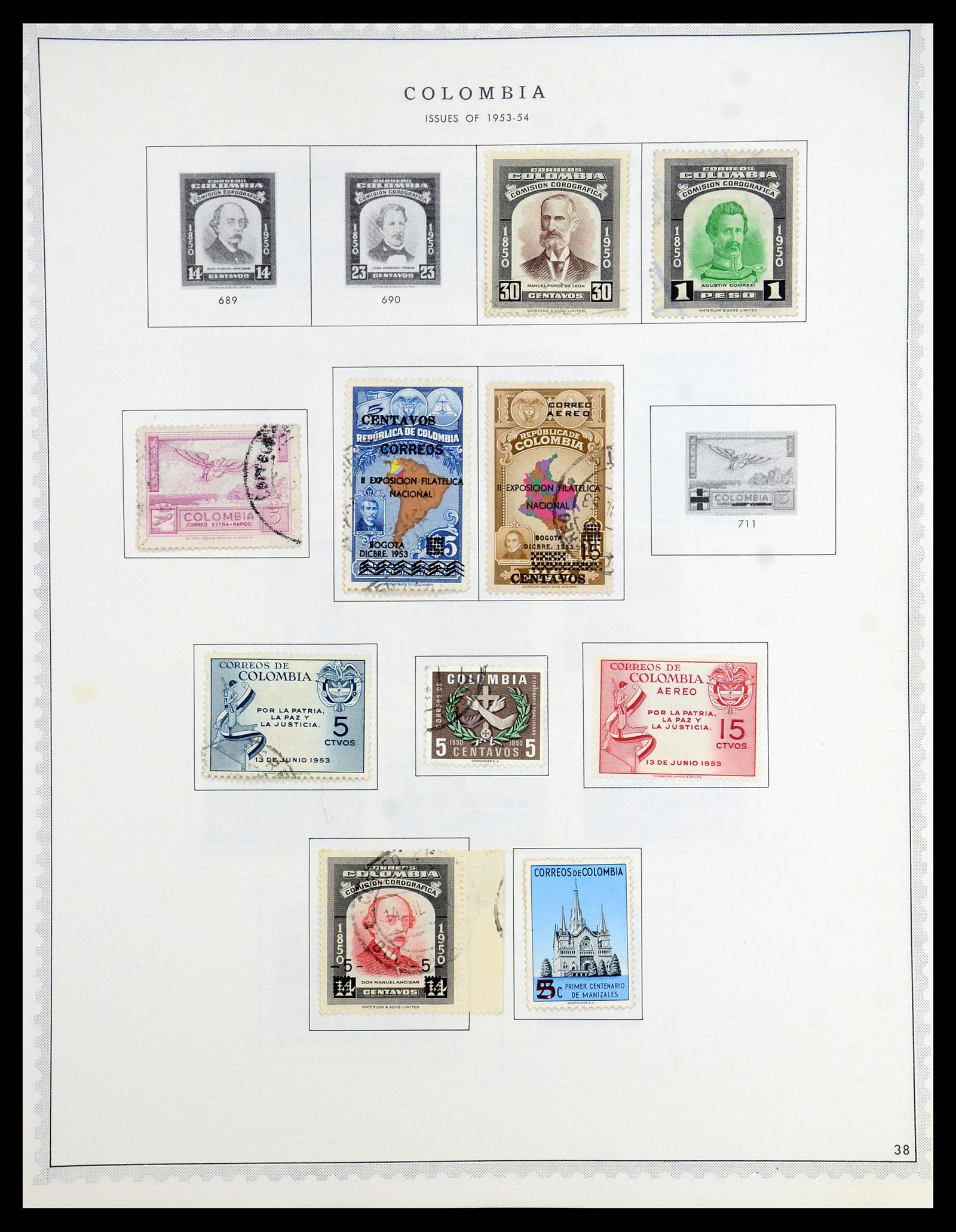 35828 035 - Stamp Collection 35828 Colombia and States 1859-1971.