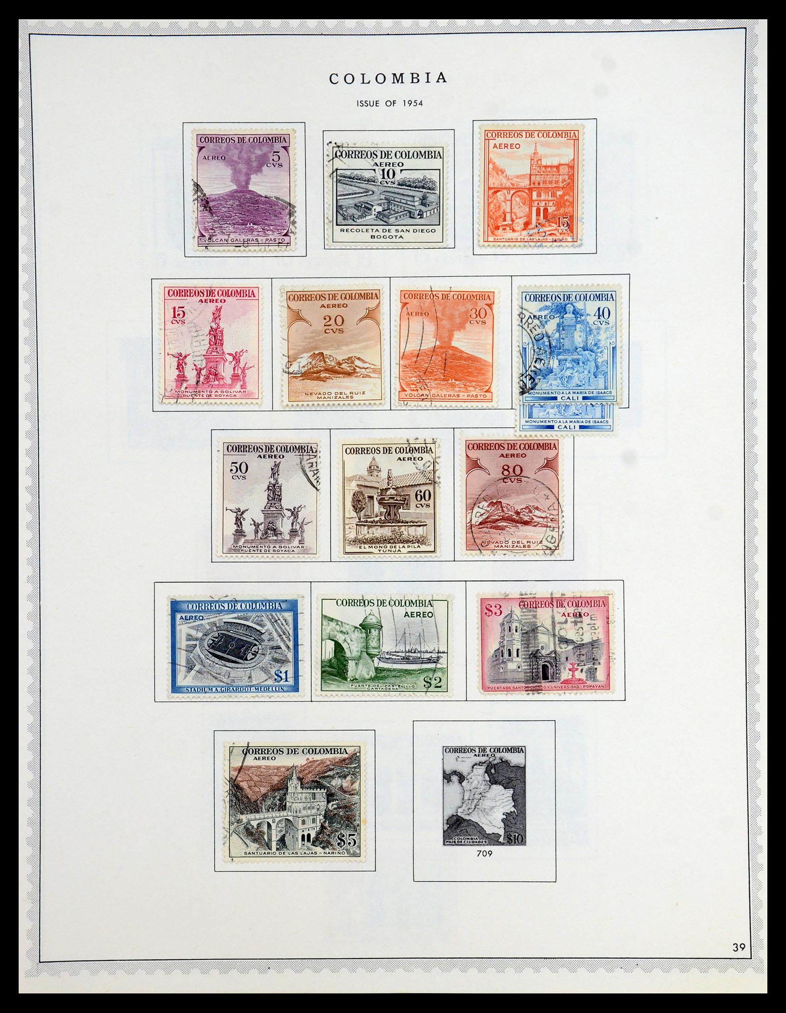 35828 036 - Postzegelverzameling 35828 Colombia en Staten 1859-1971.