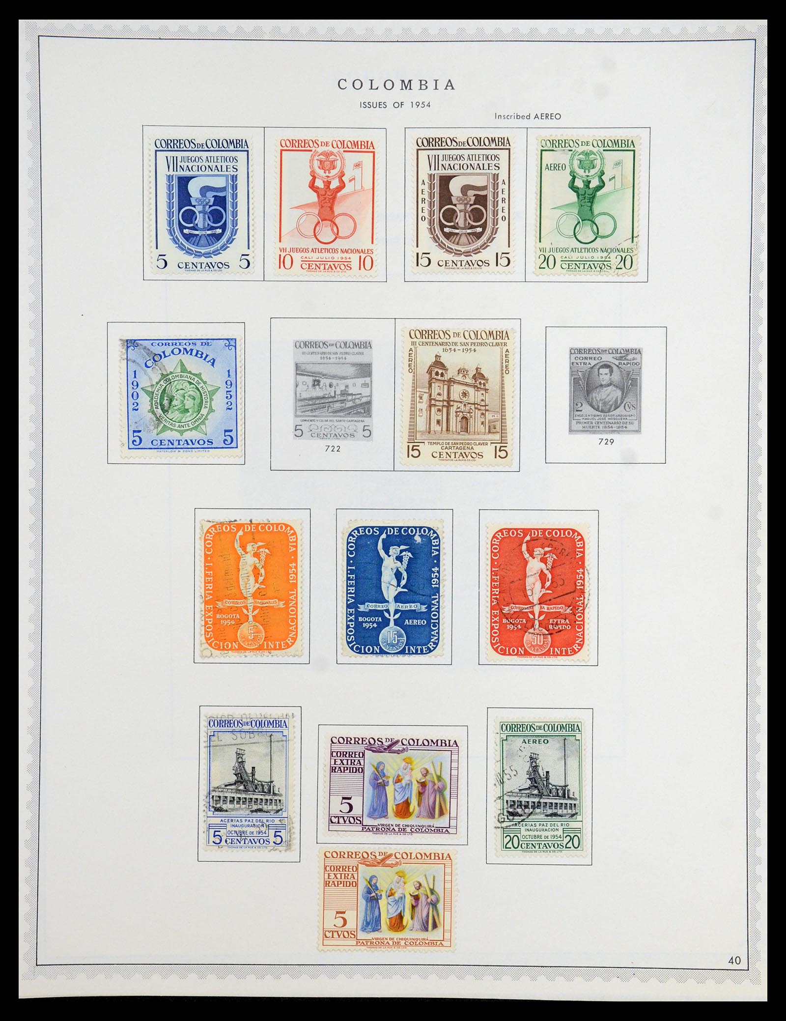 35828 037 - Postzegelverzameling 35828 Colombia en Staten 1859-1971.