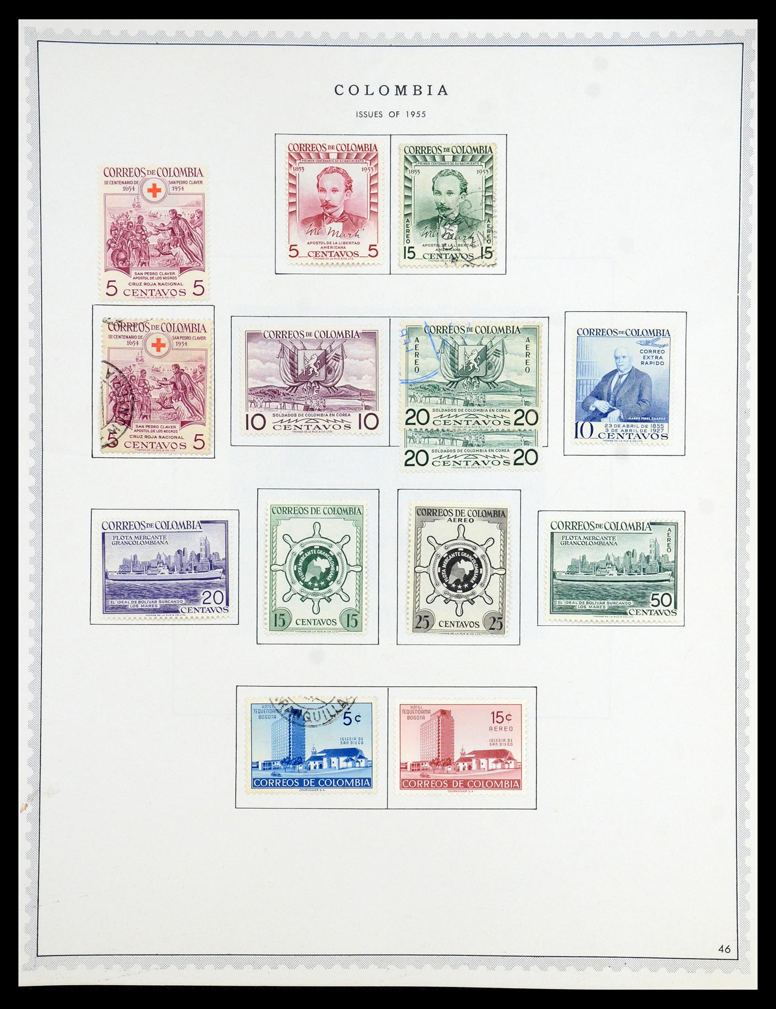 35828 039 - Postzegelverzameling 35828 Colombia en Staten 1859-1971.