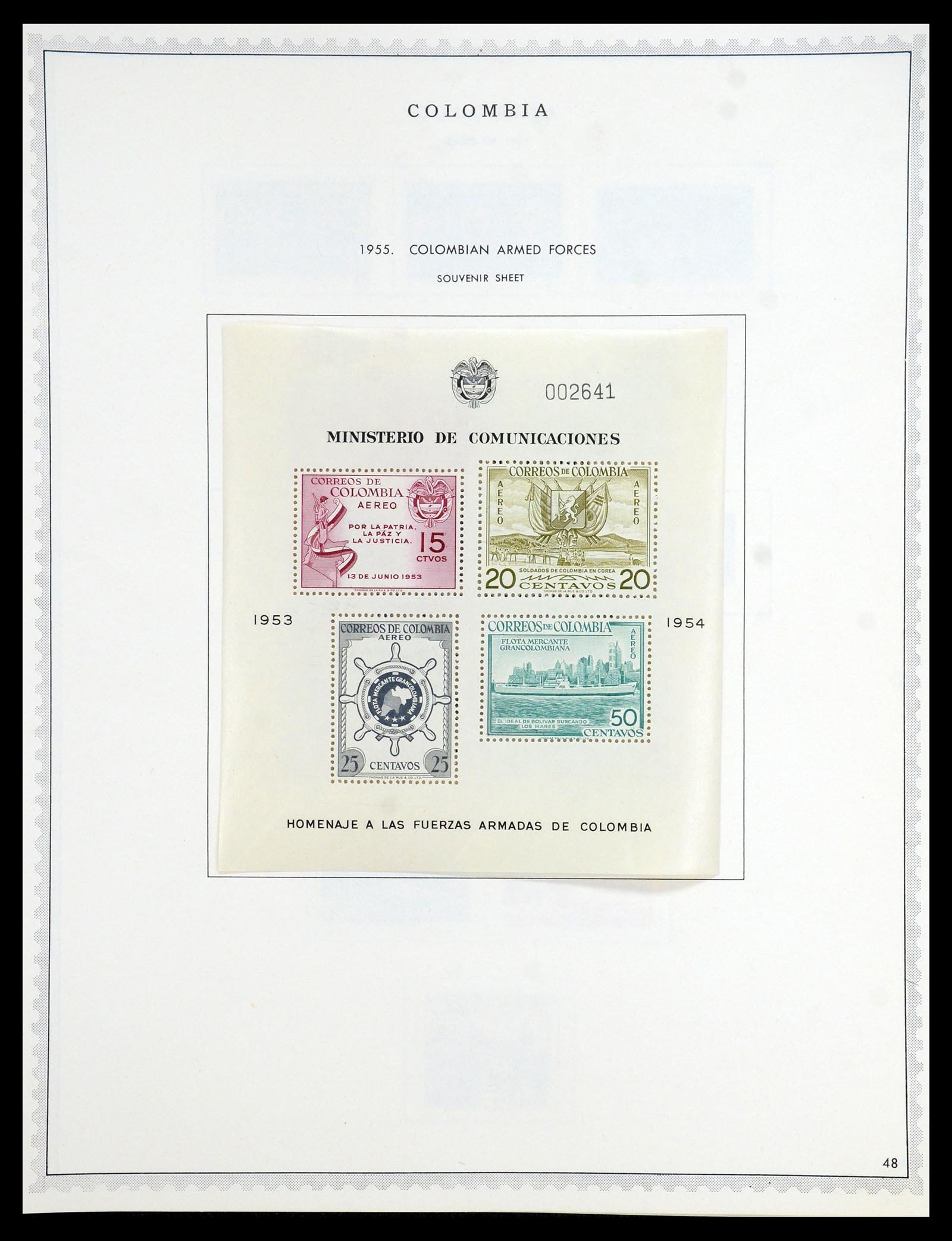 35828 040 - Stamp Collection 35828 Colombia and States 1859-1971.