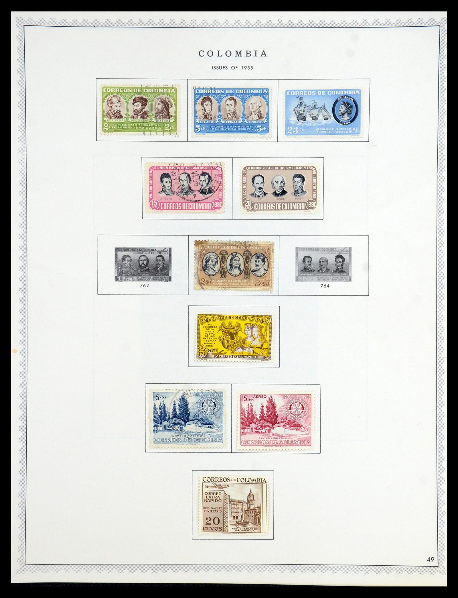 35828 041 - Postzegelverzameling 35828 Colombia en Staten 1859-1971.