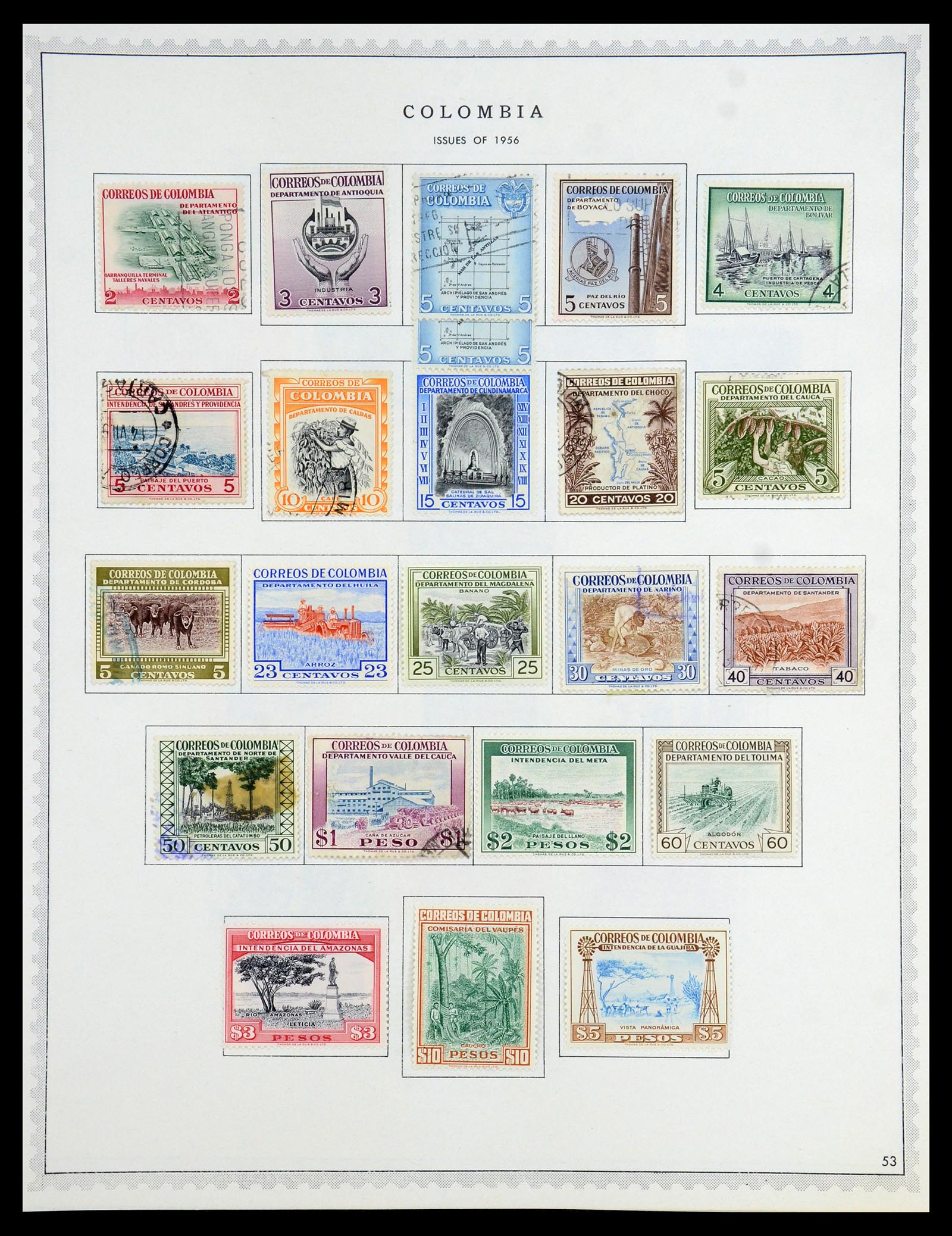 35828 043 - Postzegelverzameling 35828 Colombia en Staten 1859-1971.