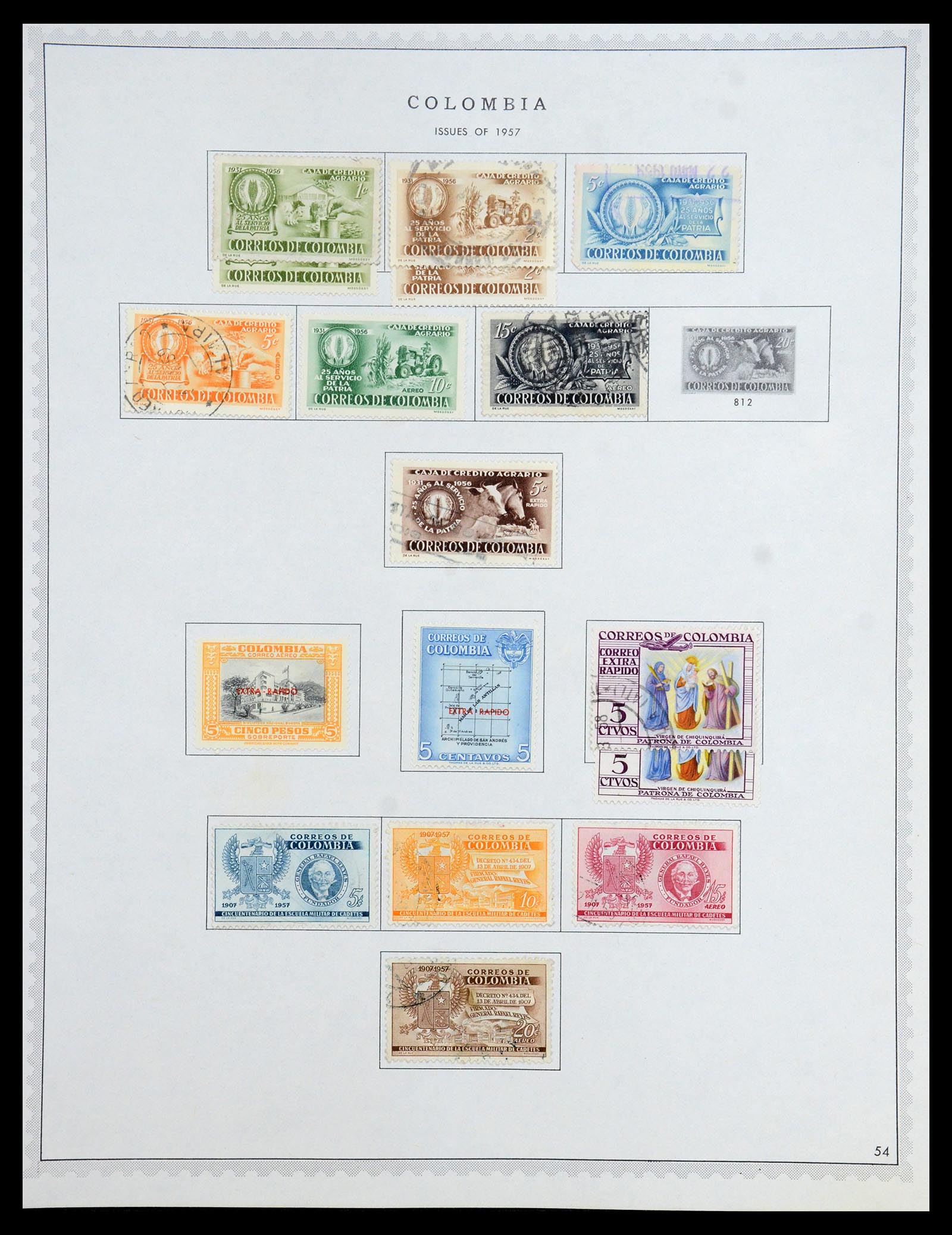 35828 044 - Postzegelverzameling 35828 Colombia en Staten 1859-1971.