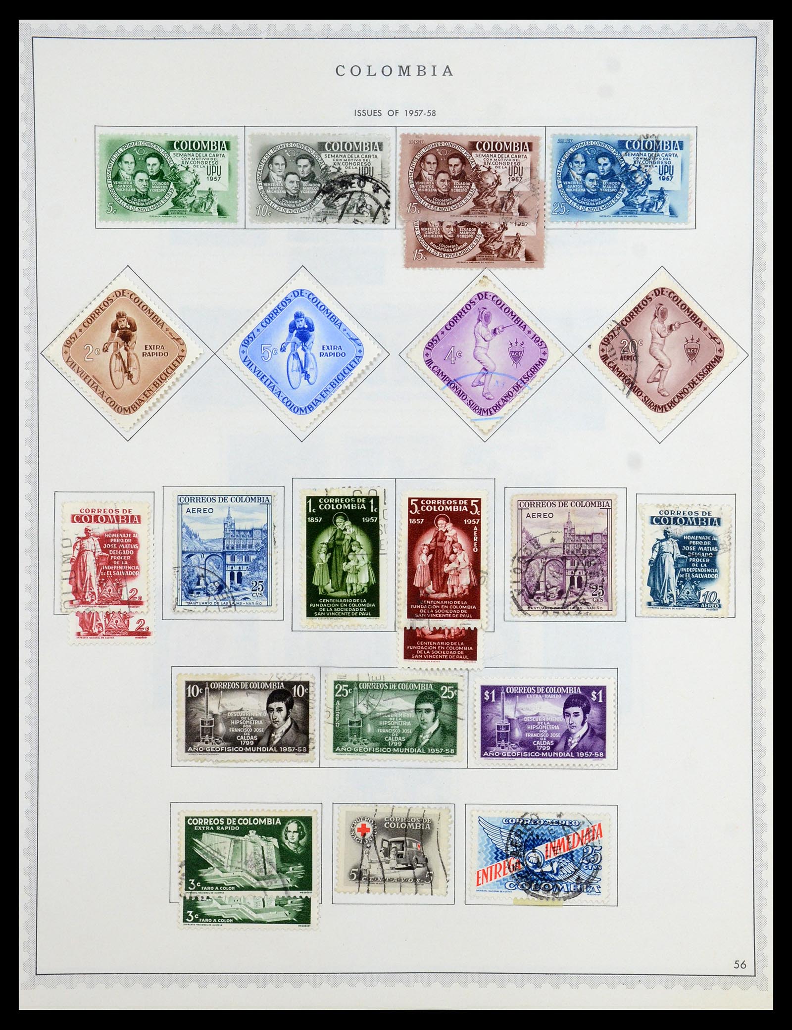 35828 045 - Stamp Collection 35828 Colombia and States 1859-1971.