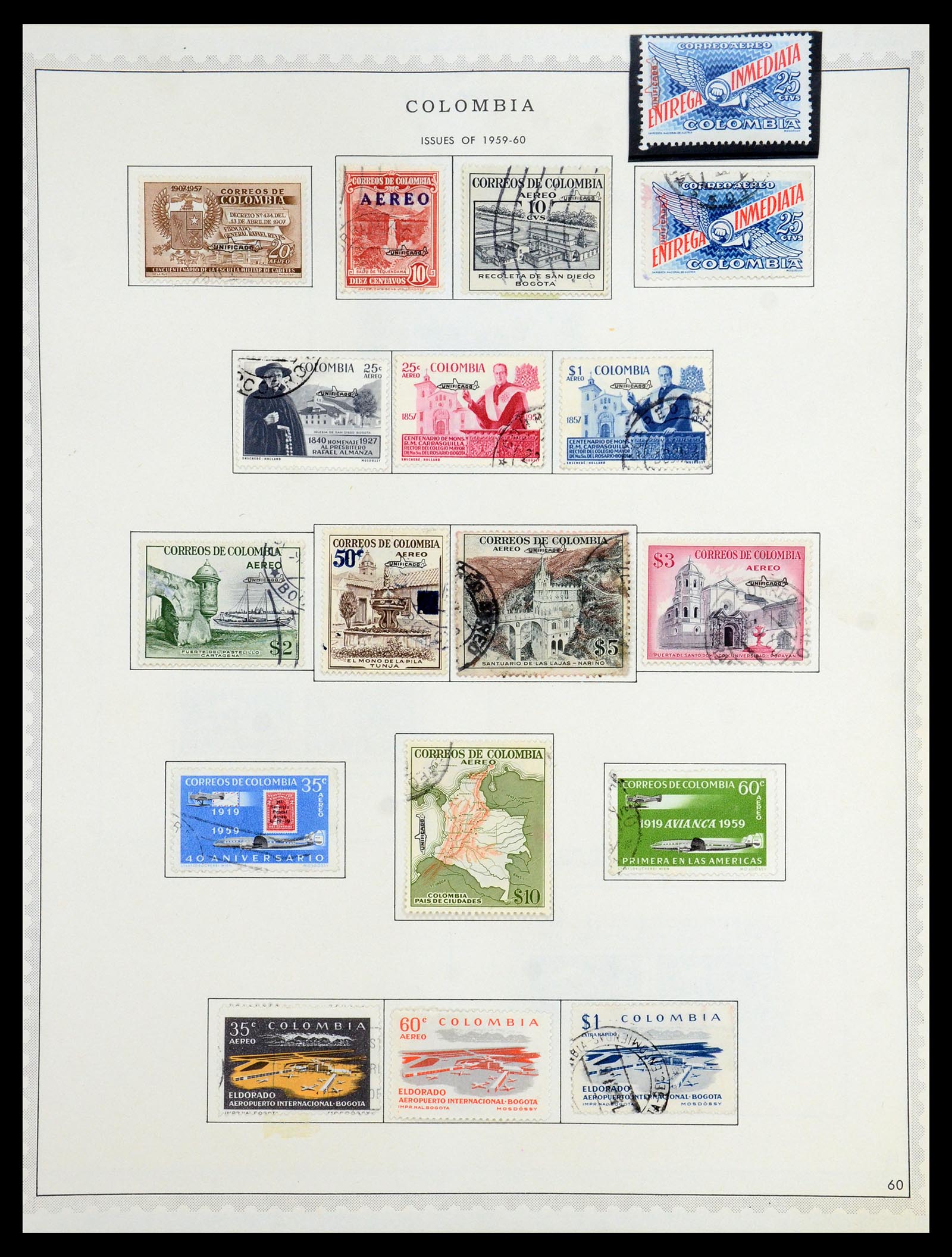 35828 049 - Postzegelverzameling 35828 Colombia en Staten 1859-1971.