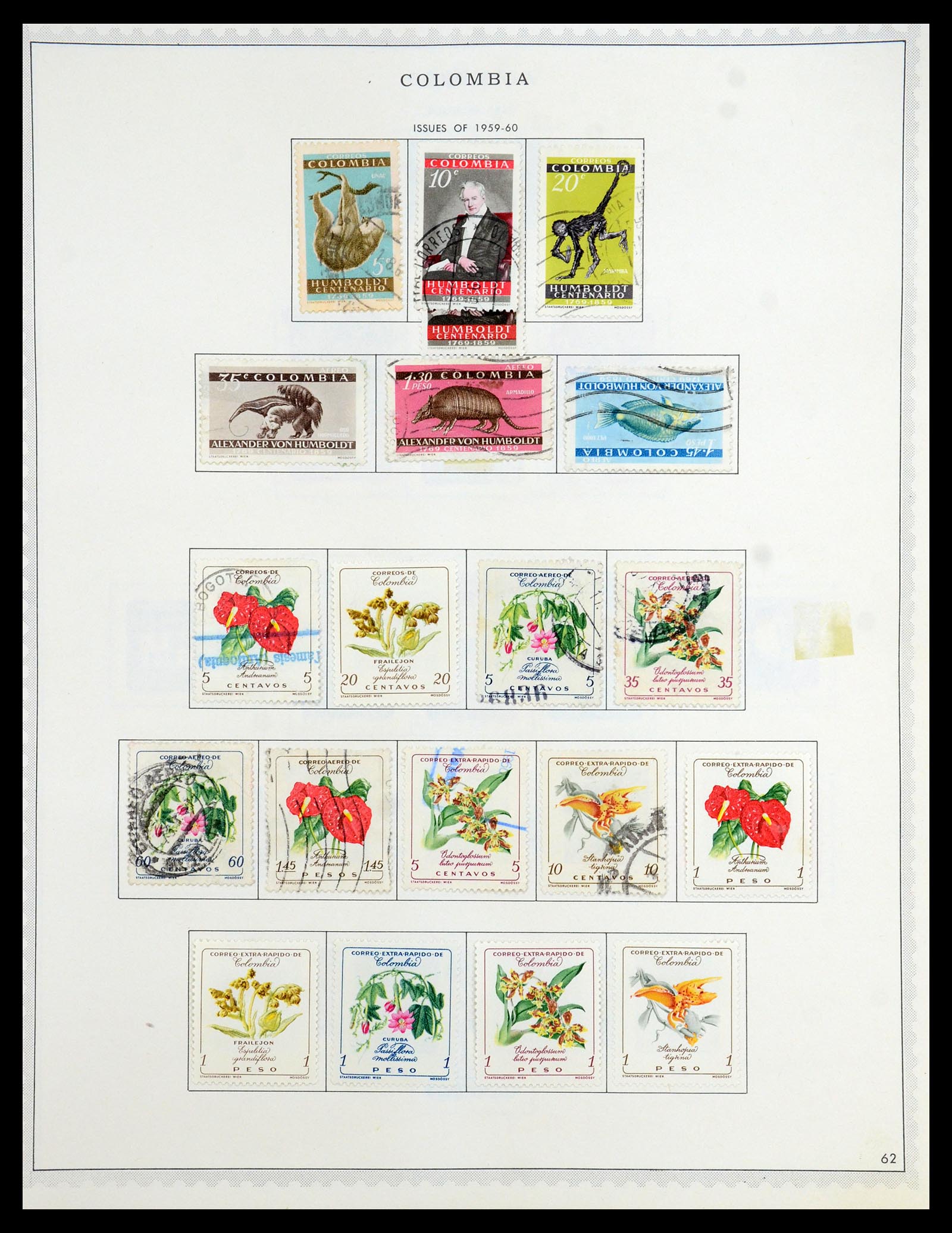 35828 050 - Stamp Collection 35828 Colombia and States 1859-1971.
