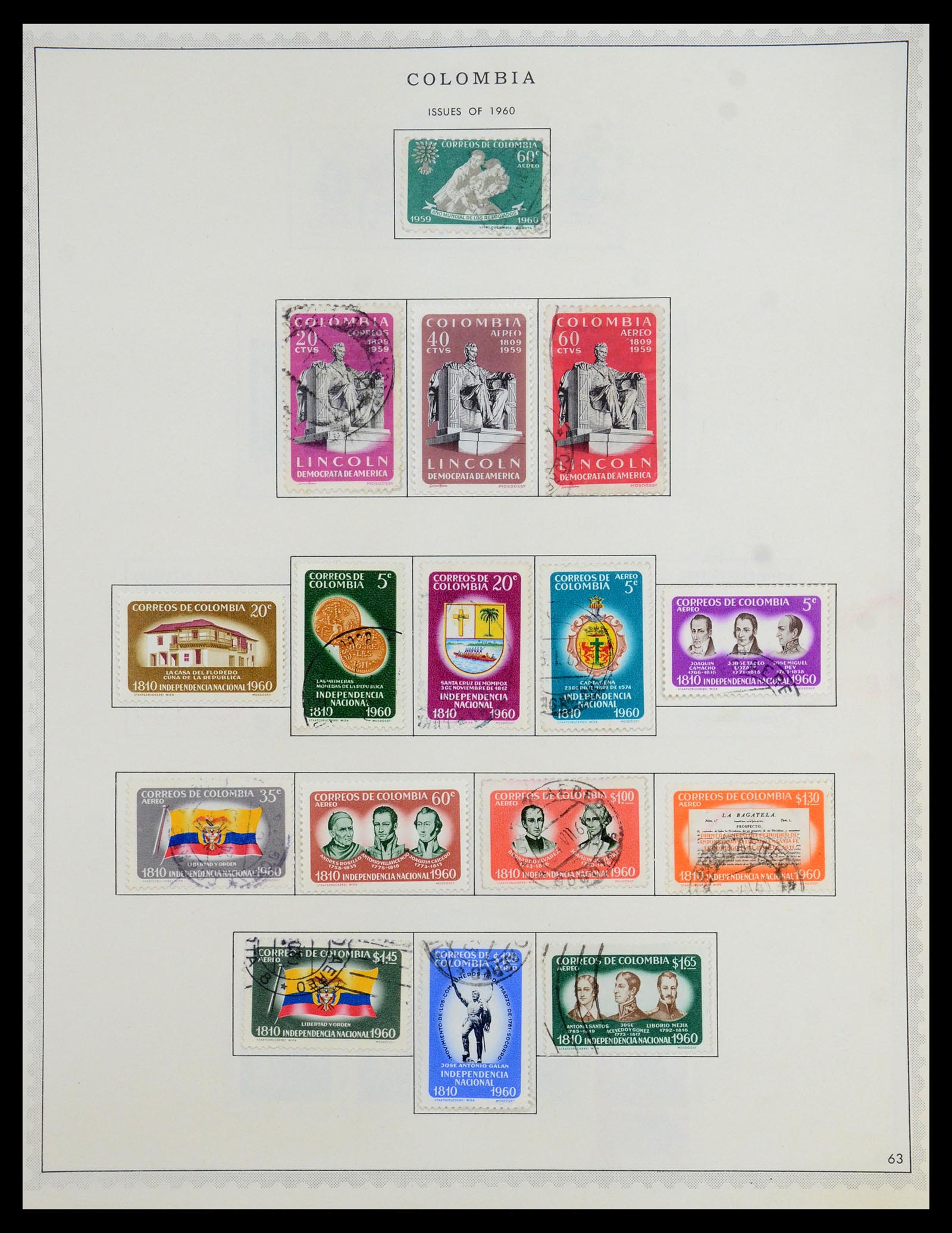 35828 051 - Postzegelverzameling 35828 Colombia en Staten 1859-1971.