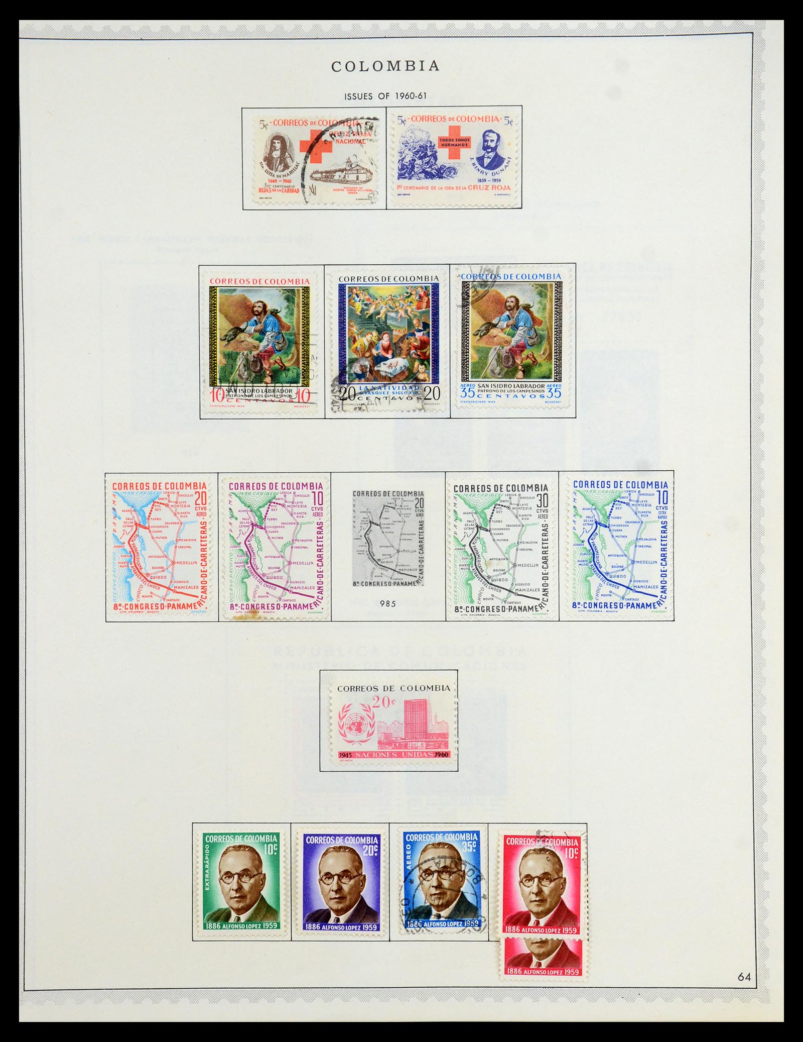 35828 052 - Postzegelverzameling 35828 Colombia en Staten 1859-1971.