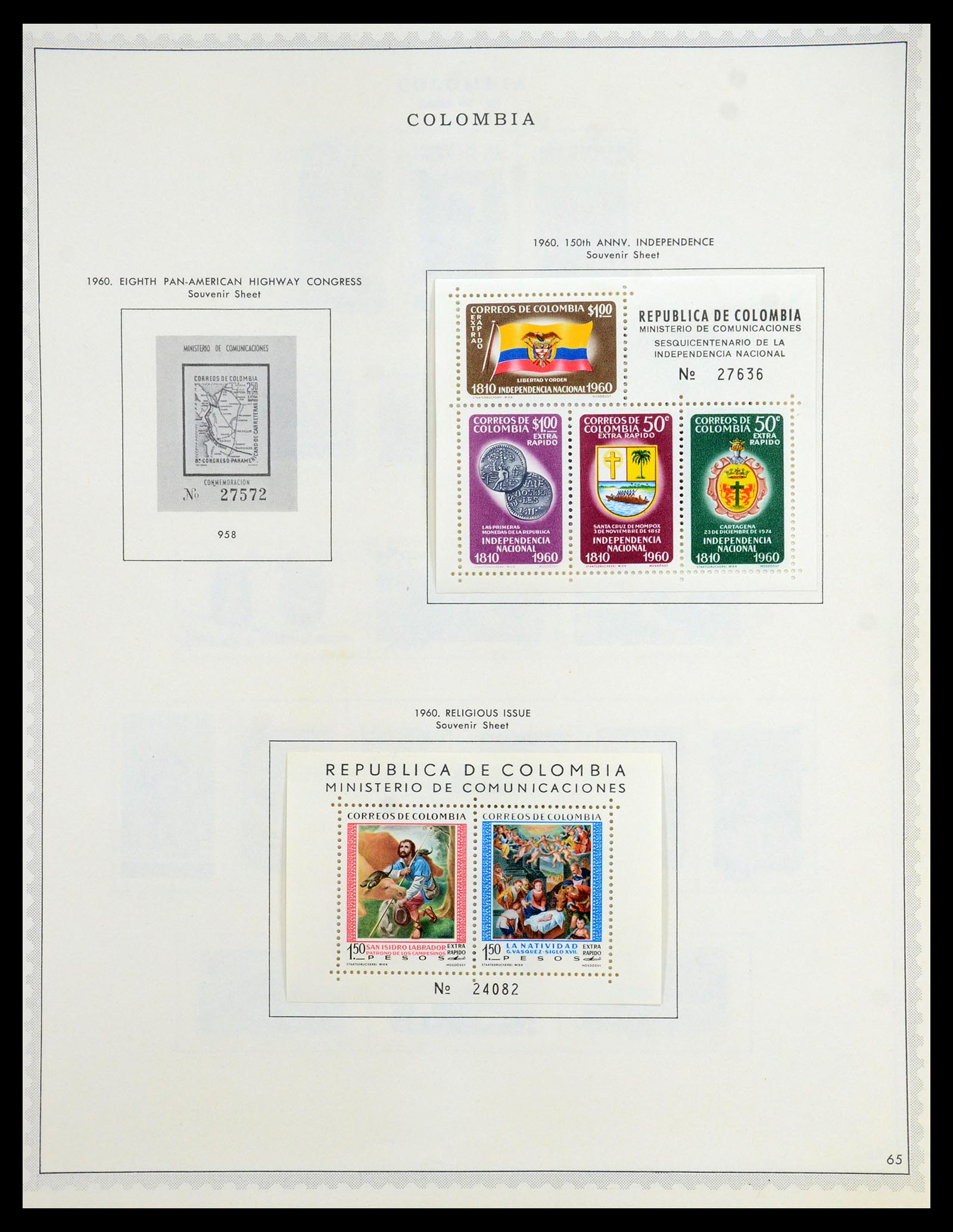 35828 053 - Postzegelverzameling 35828 Colombia en Staten 1859-1971.