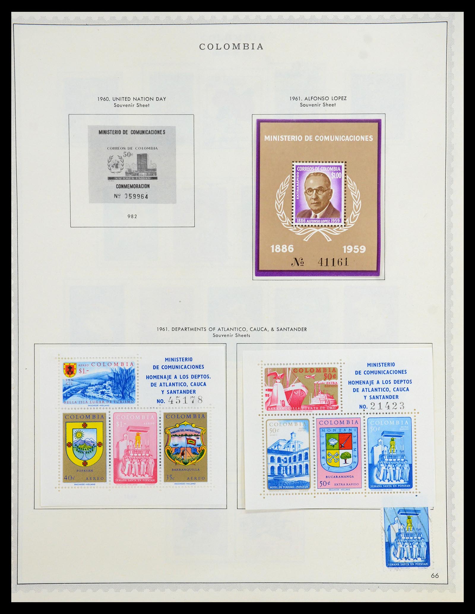 35828 055 - Postzegelverzameling 35828 Colombia en Staten 1859-1971.