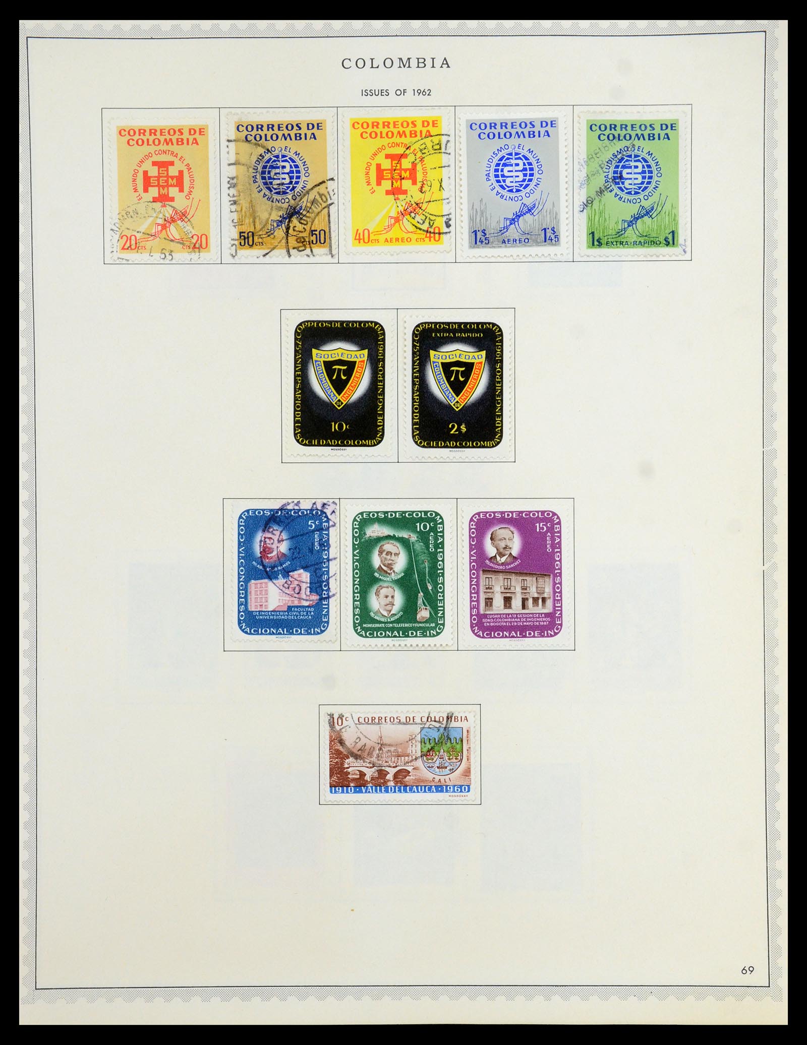 35828 058 - Postzegelverzameling 35828 Colombia en Staten 1859-1971.