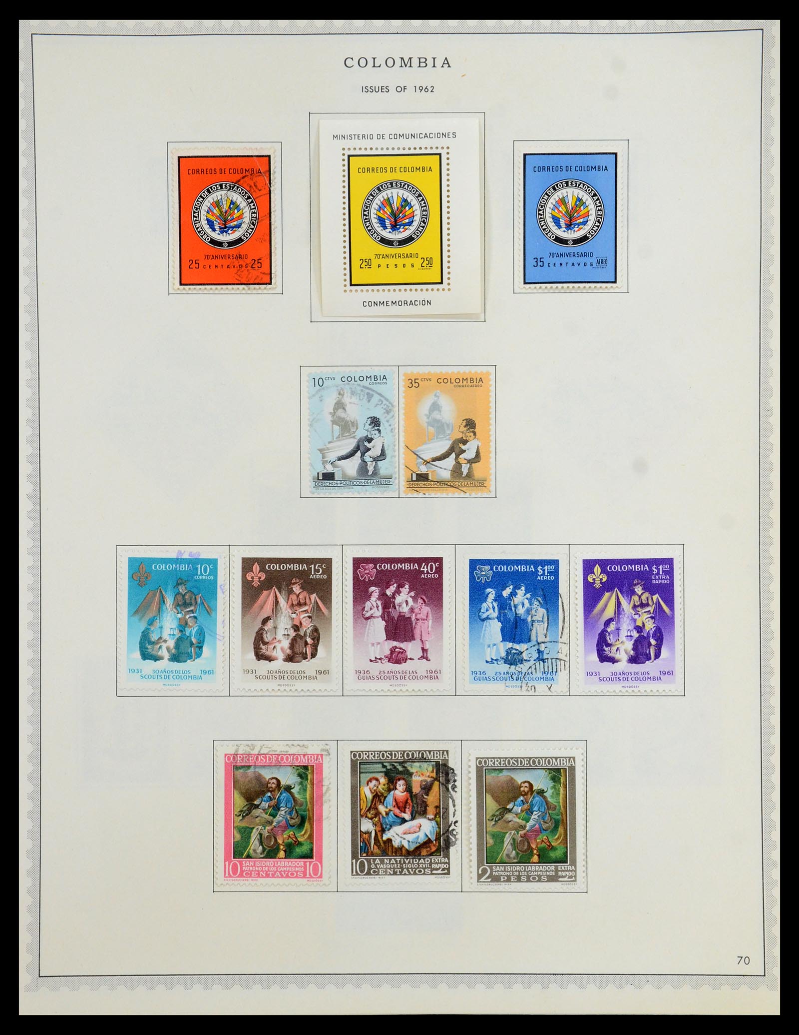 35828 059 - Postzegelverzameling 35828 Colombia en Staten 1859-1971.