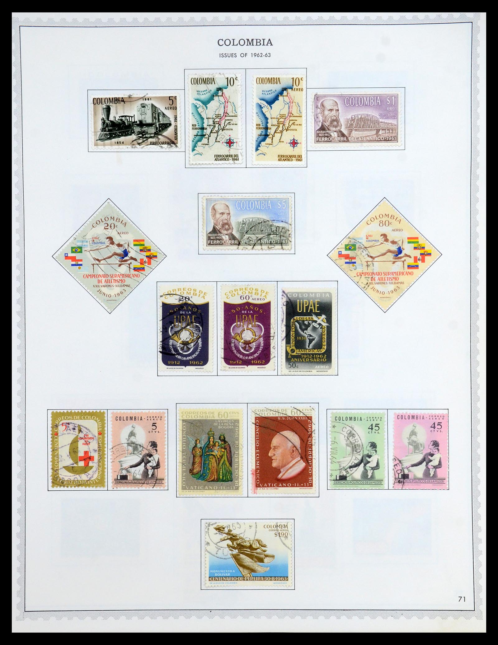 35828 060 - Postzegelverzameling 35828 Colombia en Staten 1859-1971.