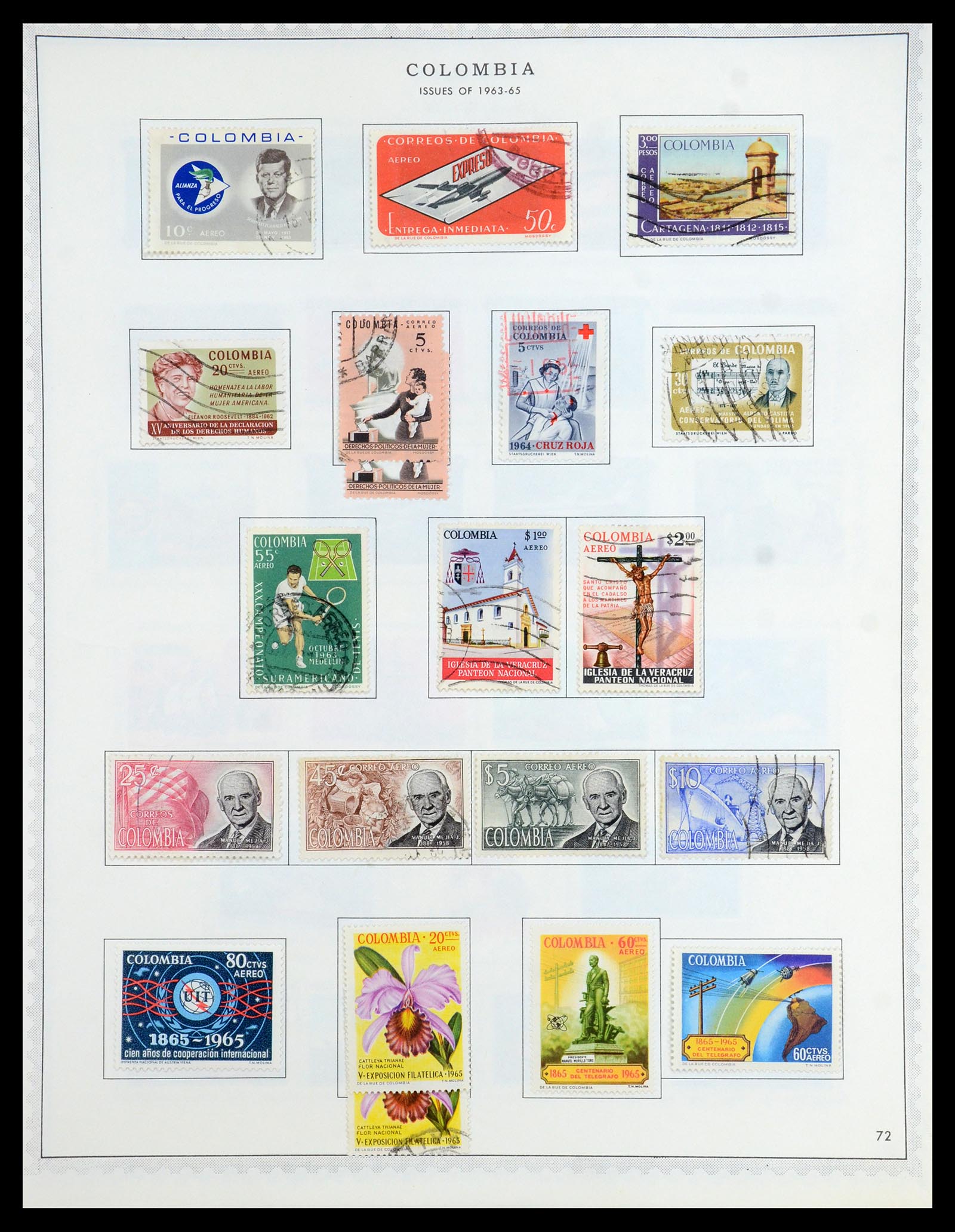 35828 061 - Postzegelverzameling 35828 Colombia en Staten 1859-1971.