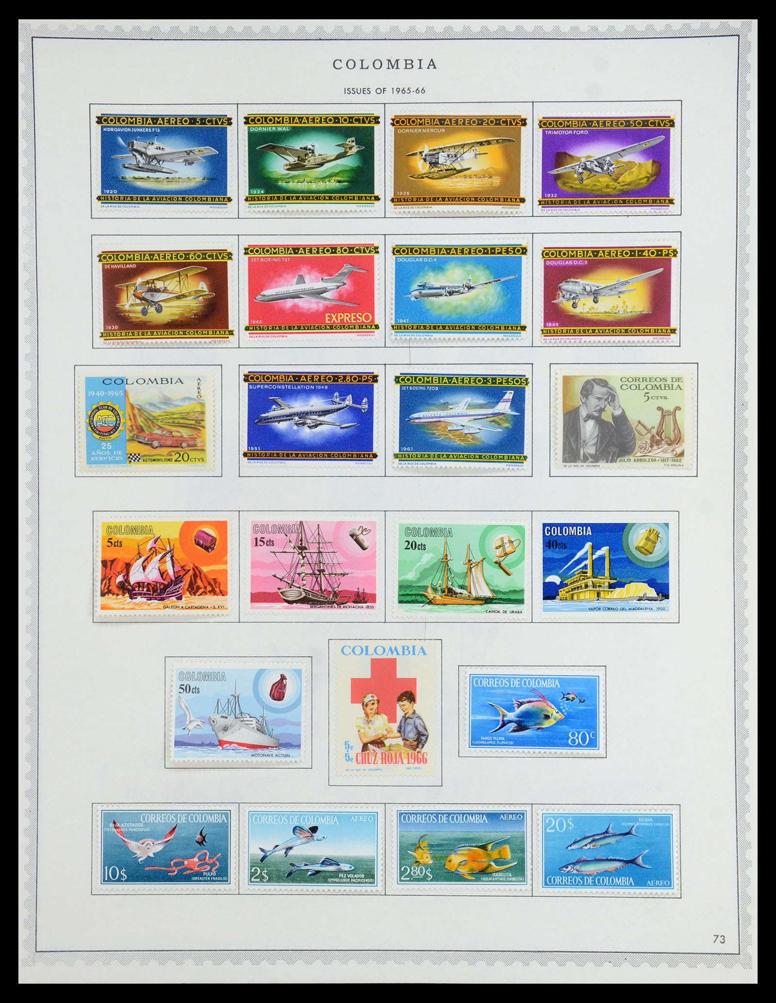 35828 063 - Postzegelverzameling 35828 Colombia en Staten 1859-1971.