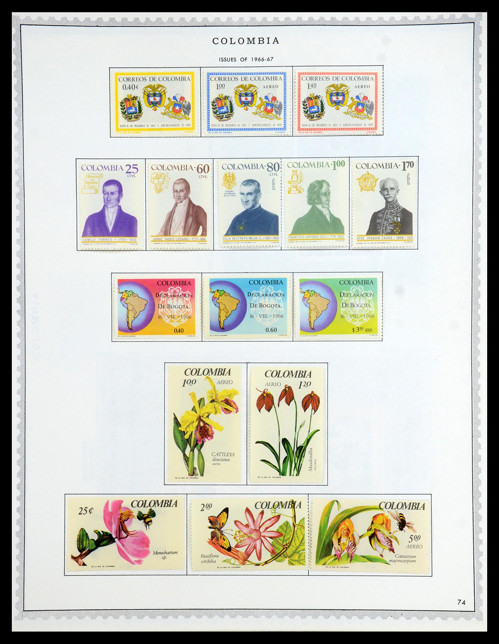 35828 064 - Postzegelverzameling 35828 Colombia en Staten 1859-1971.
